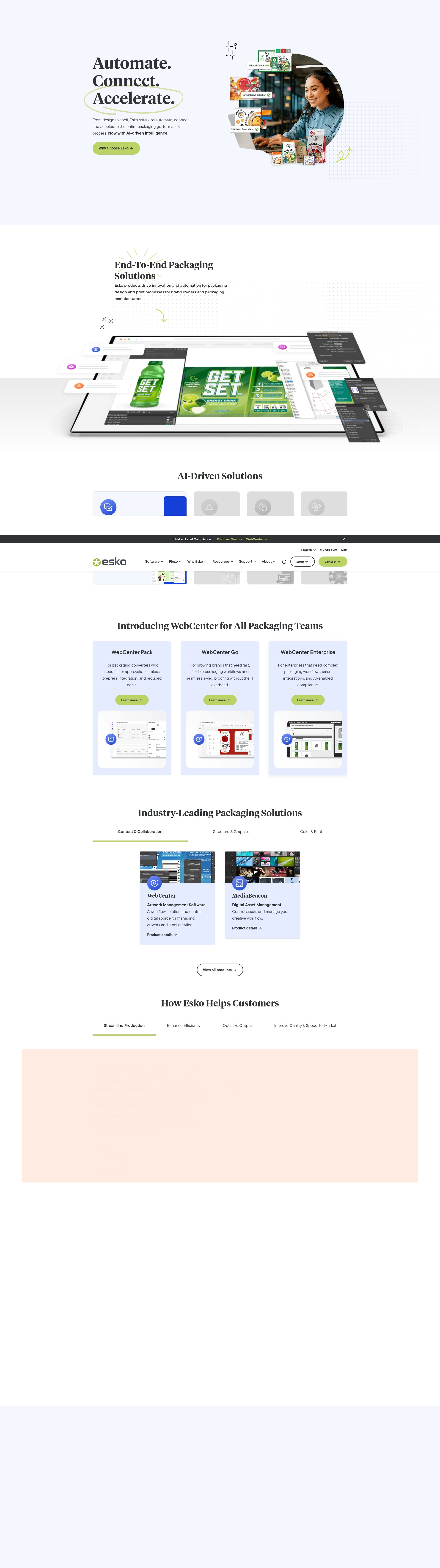 Screenshot of esko.com