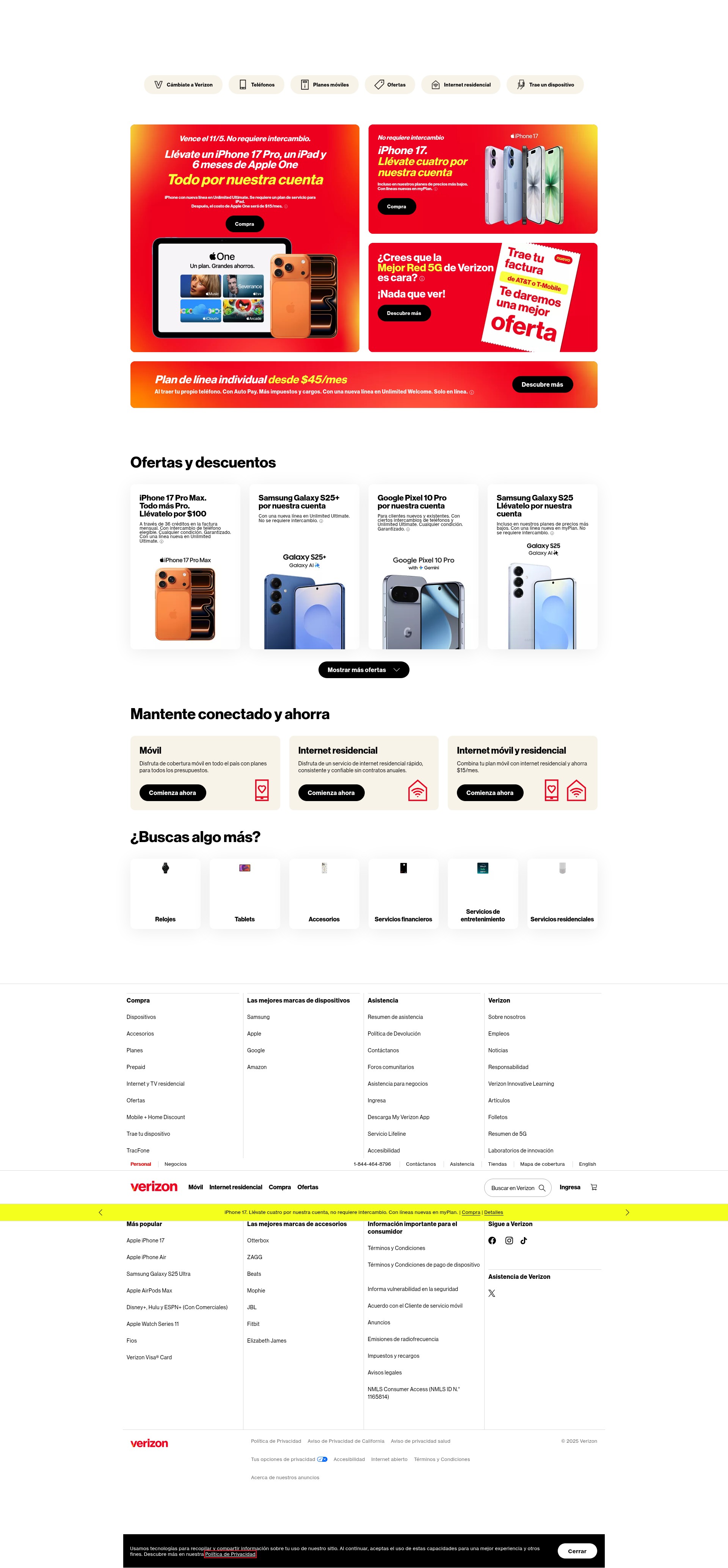 Screenshot of espanol.verizon.com