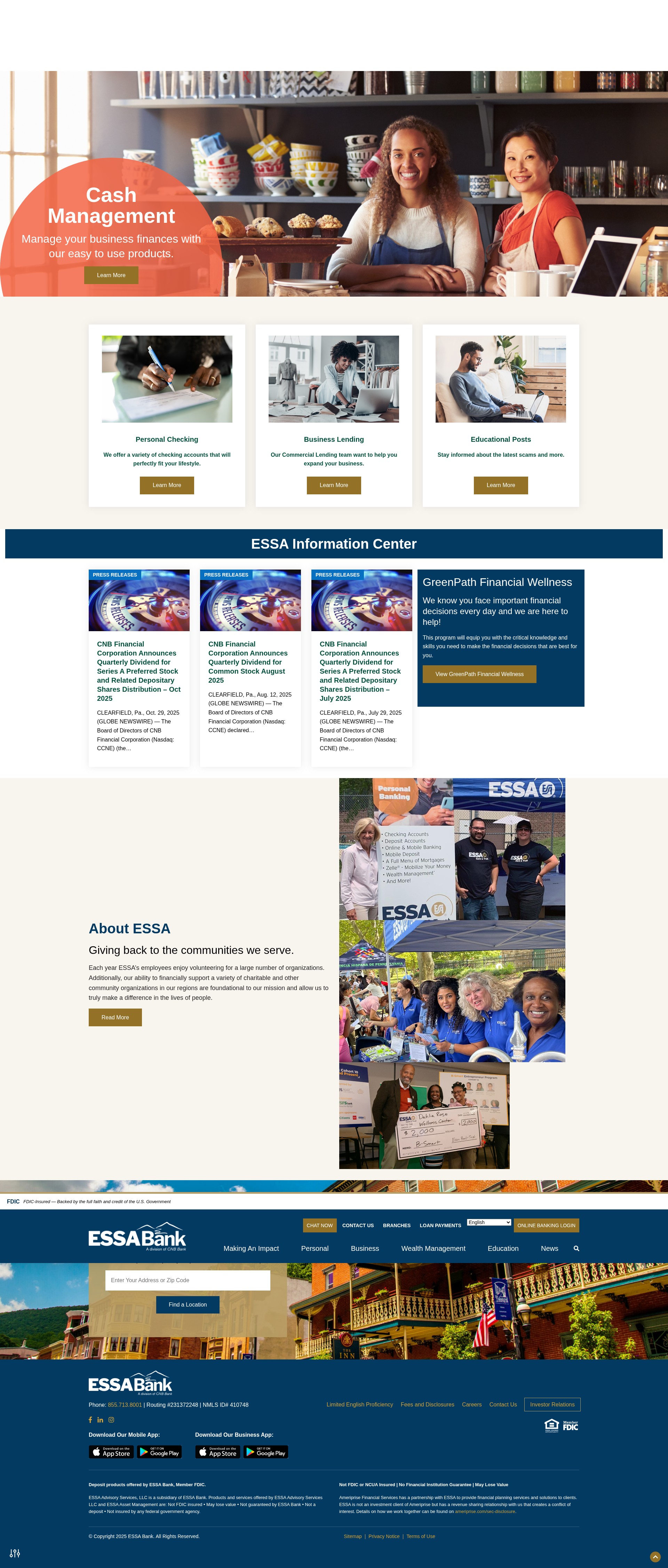 Screenshot of essabank.com