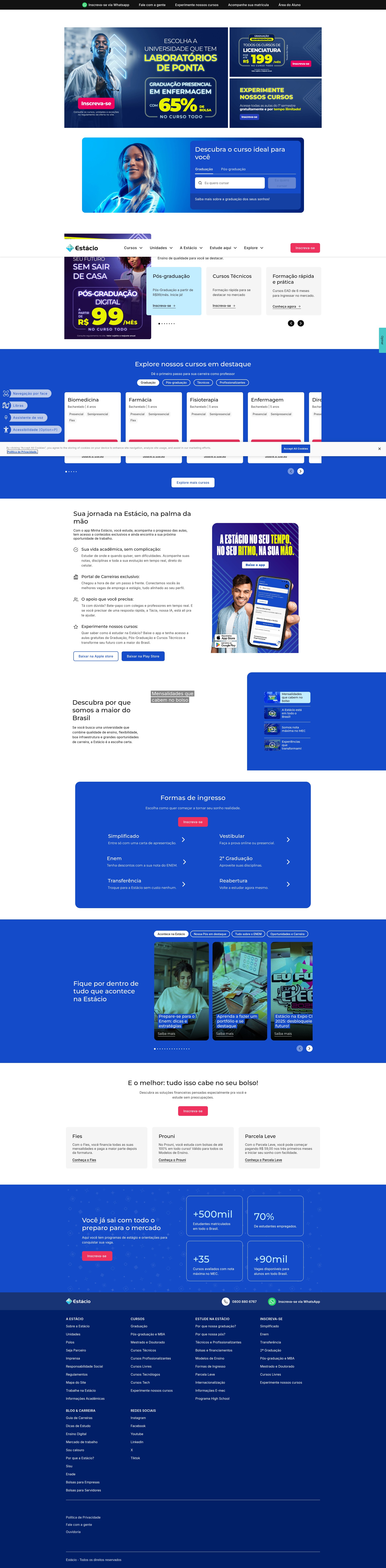 Screenshot of estacio.br