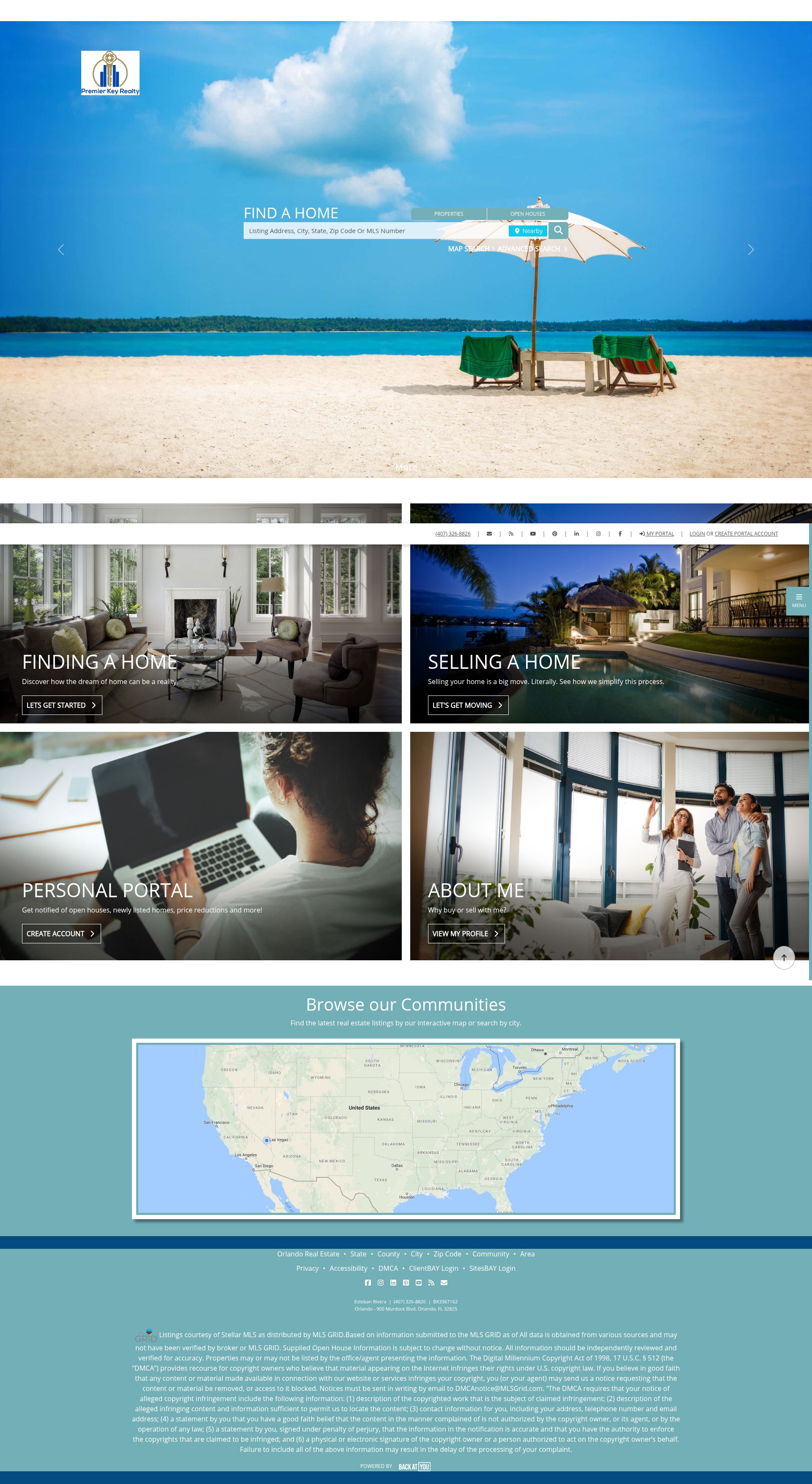 Screenshot of estebanrivera.premierkeyrealty.com