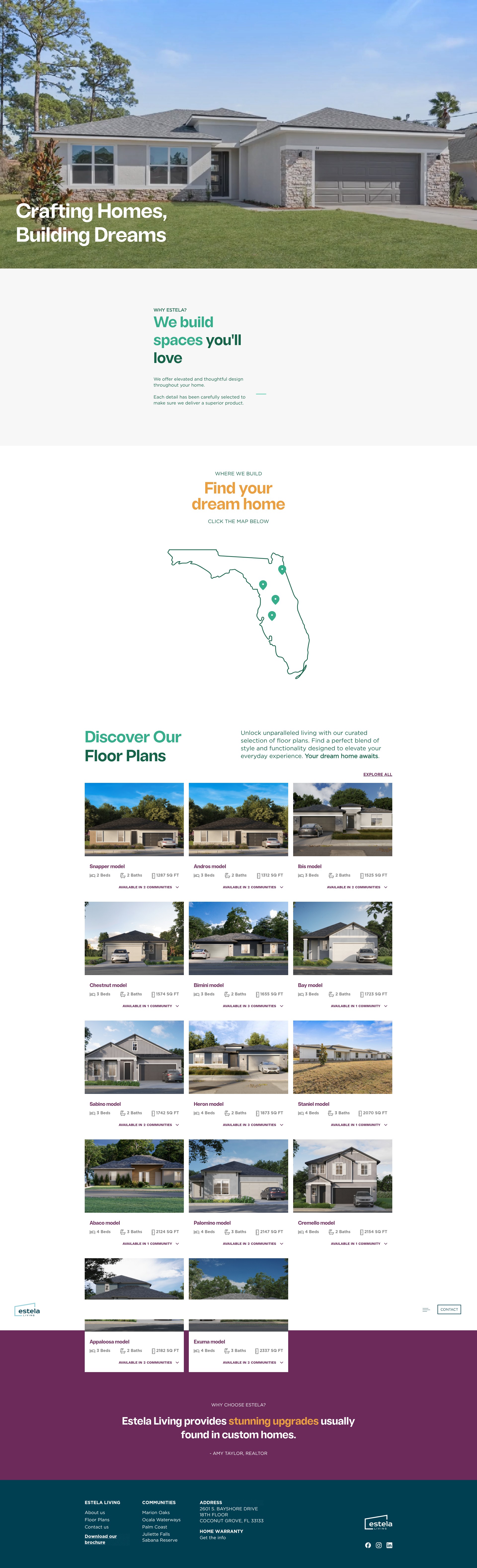 Screenshot of estelaliving.com