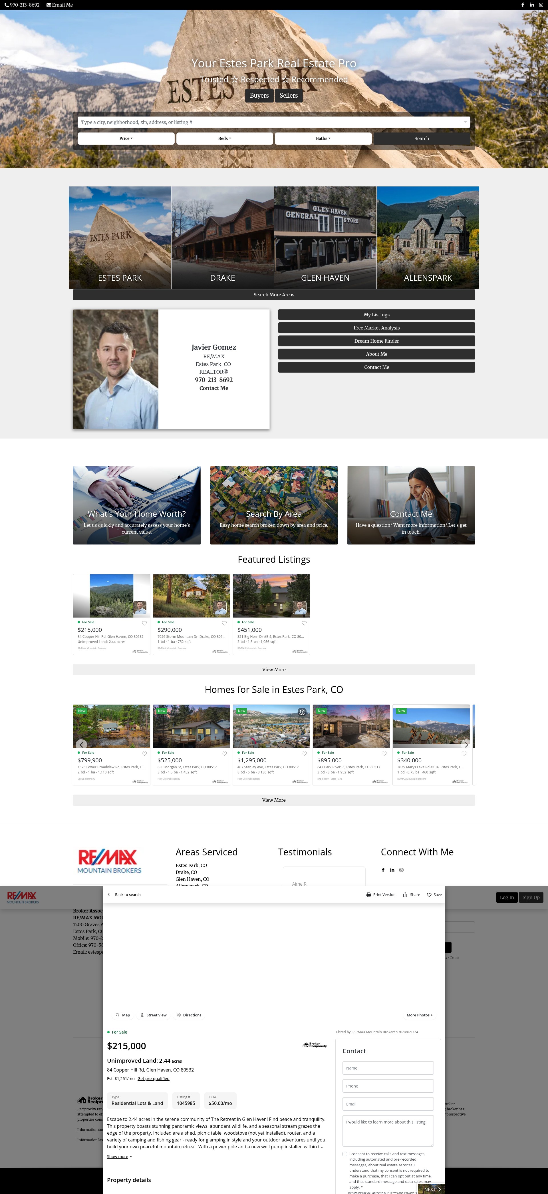 Screenshot of estesparkrealestateagent.com