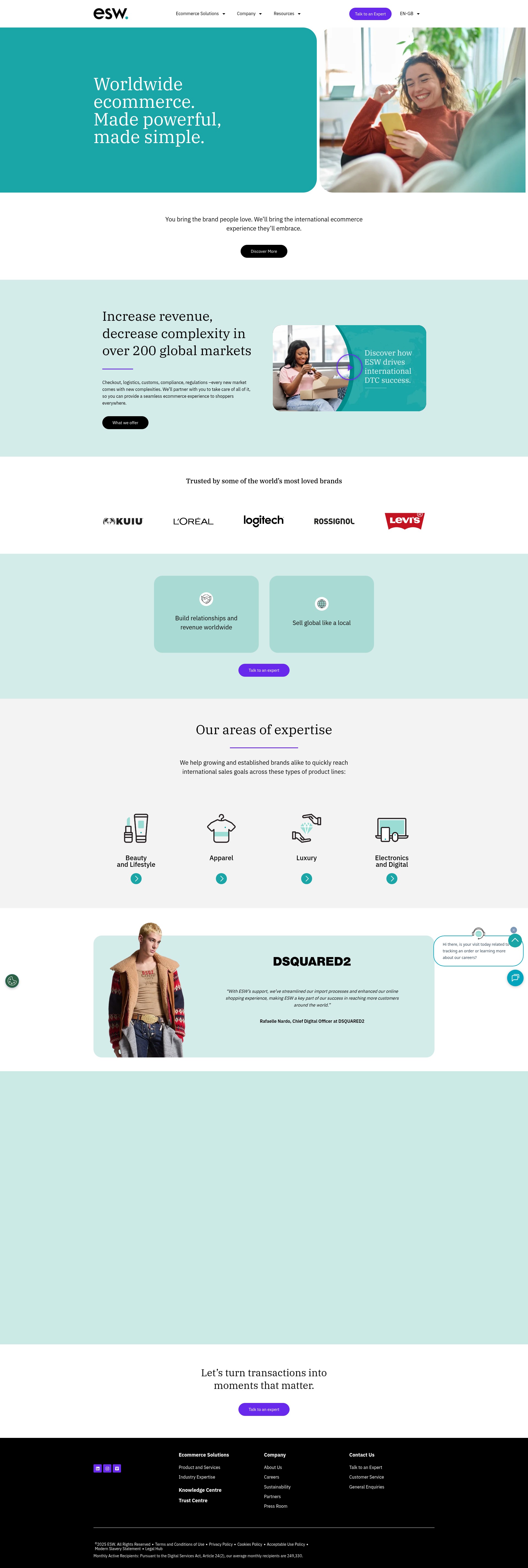 Screenshot of esw.com