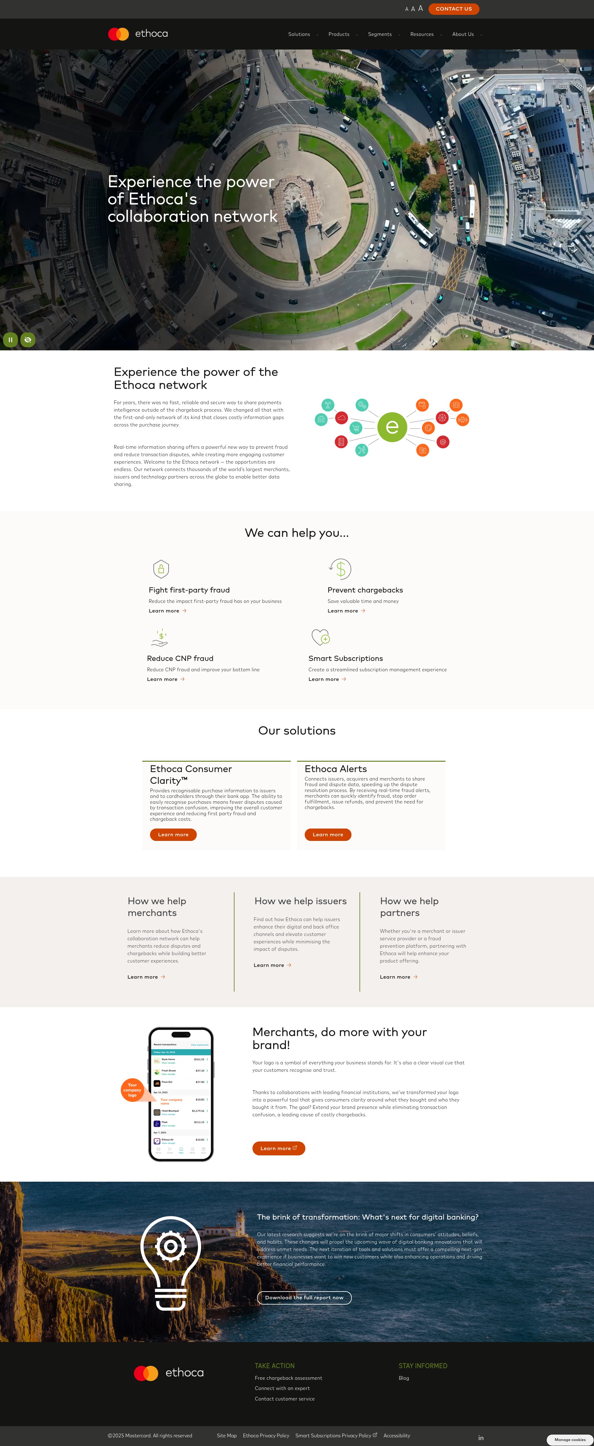 Screenshot of ethoca.com