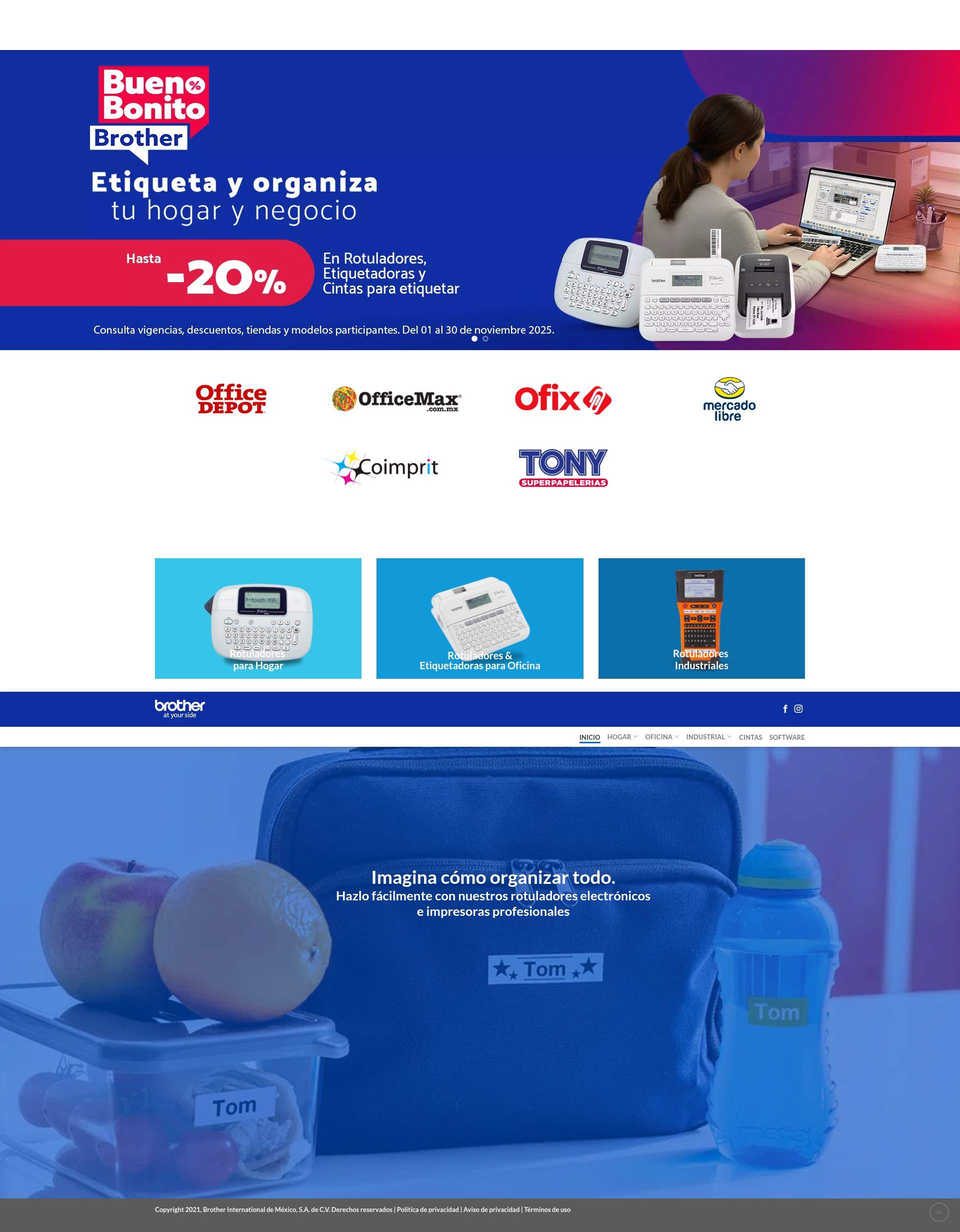 Screenshot of etiquetayorganizabrother.com.mx