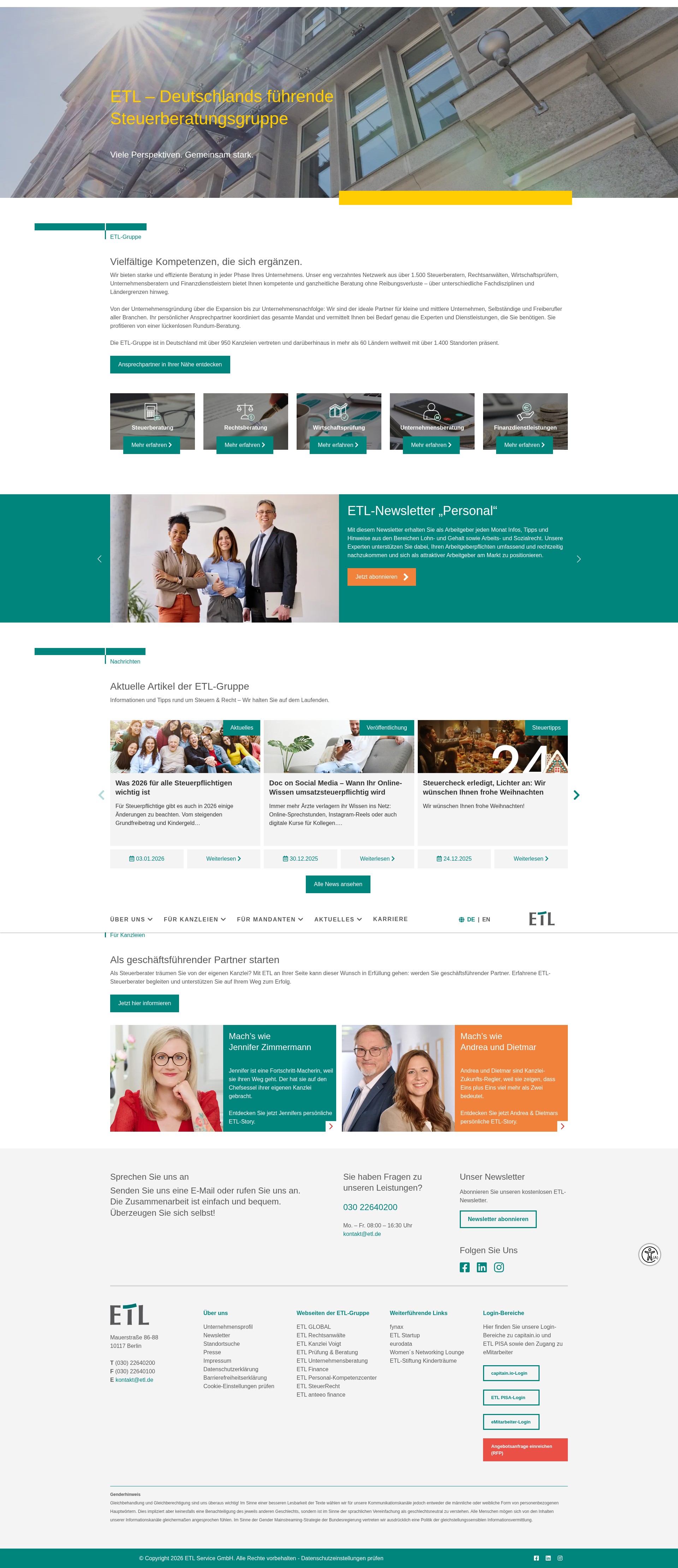 Screenshot of etl.de