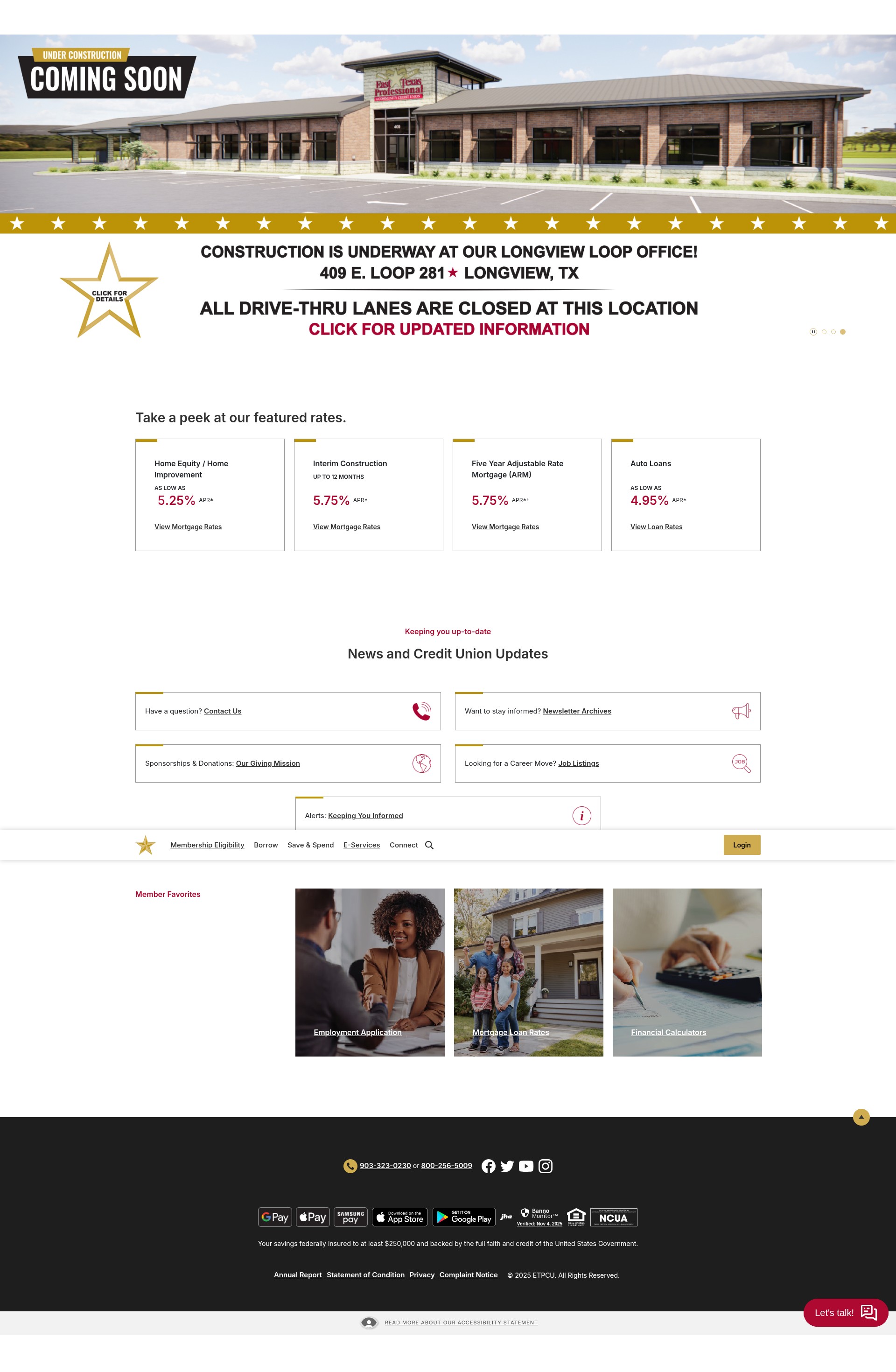 Screenshot of etpcu.org