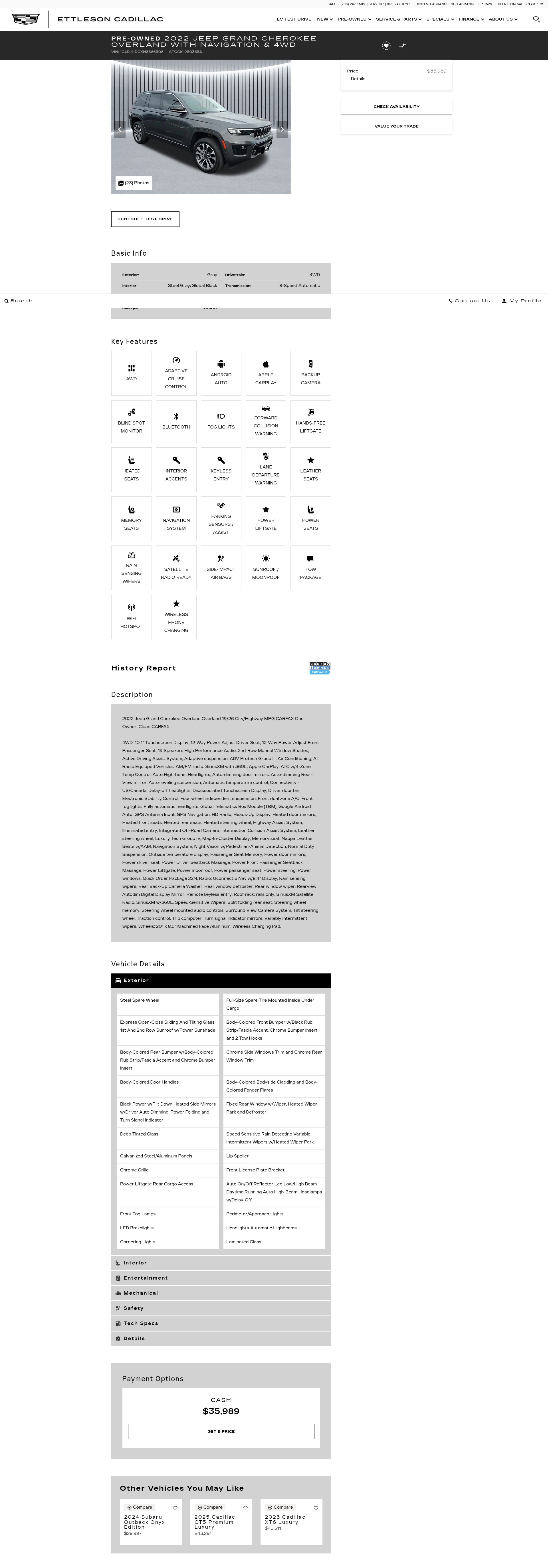 Screenshot of ettlesoncadillac.com