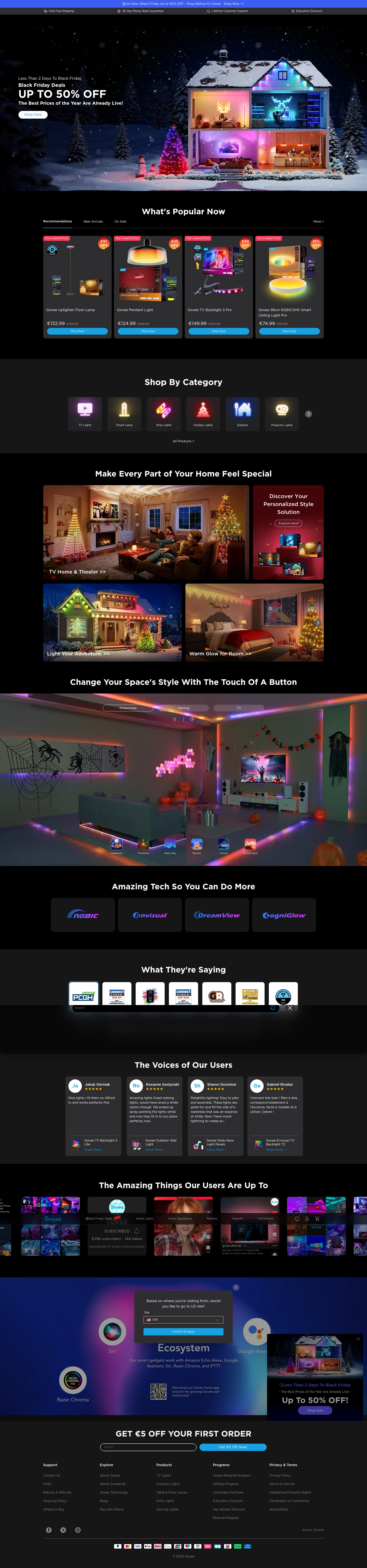Screenshot of eu.govee.com