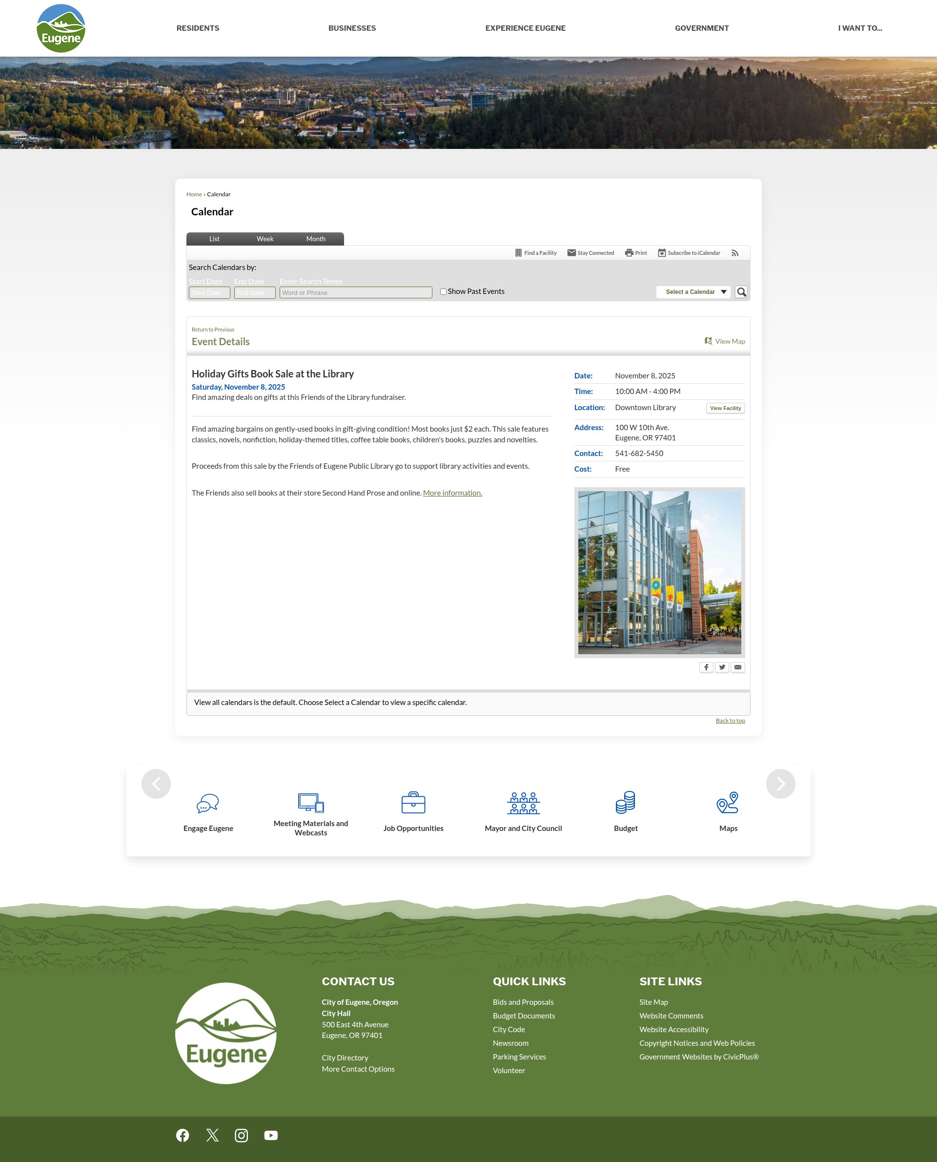 Screenshot of eugene-or.gov