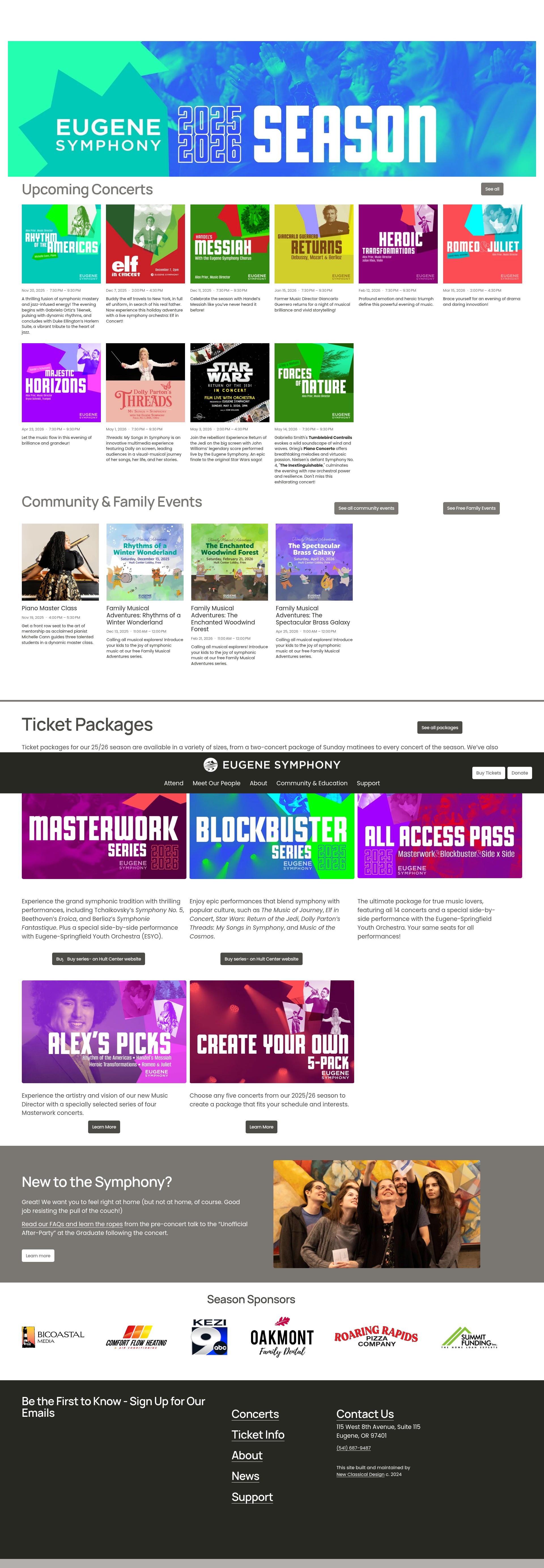 Screenshot of eugenesymphony.org