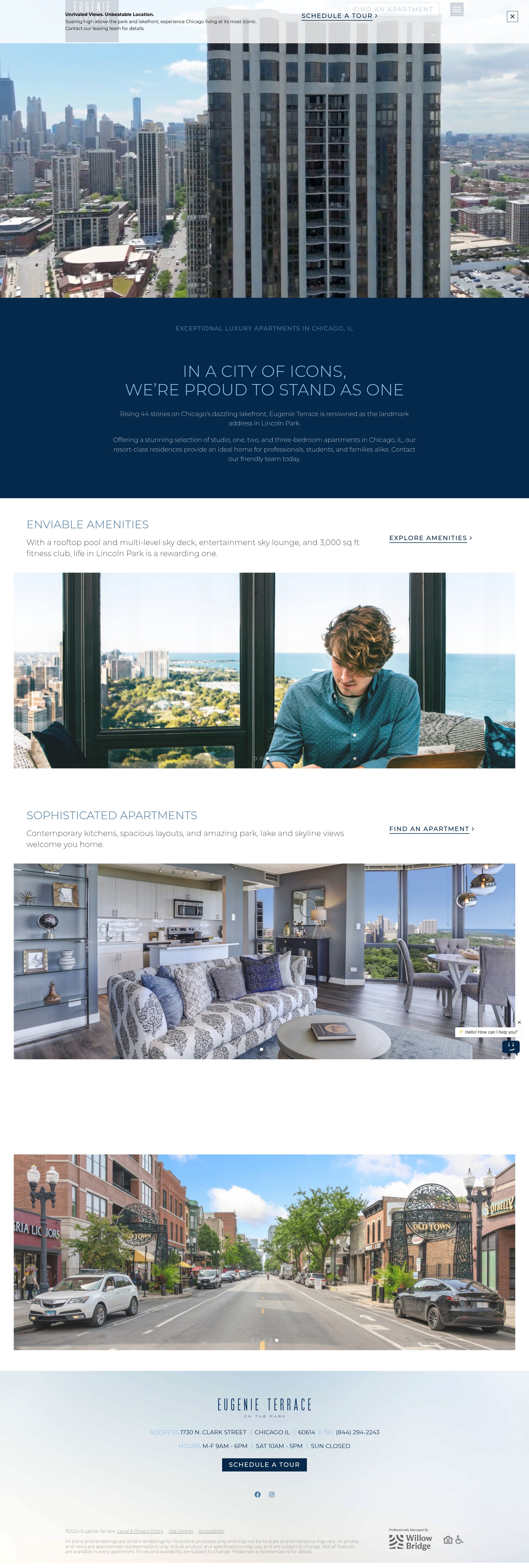 Screenshot of eugenieterrace.com