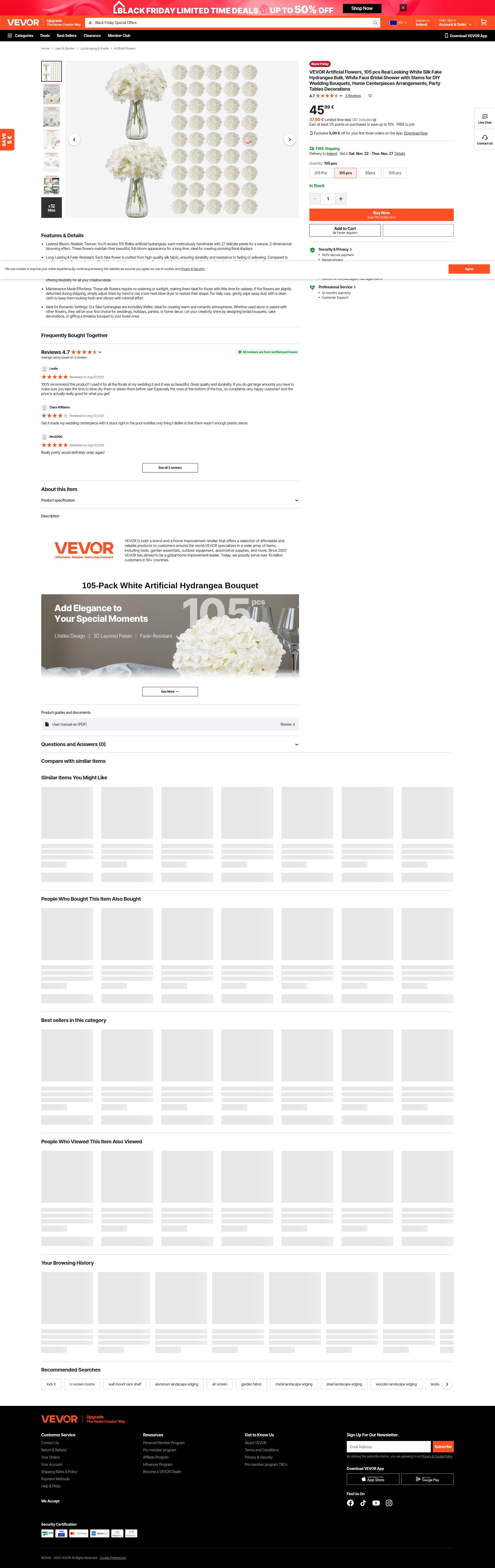 Screenshot of eur.vevor.com