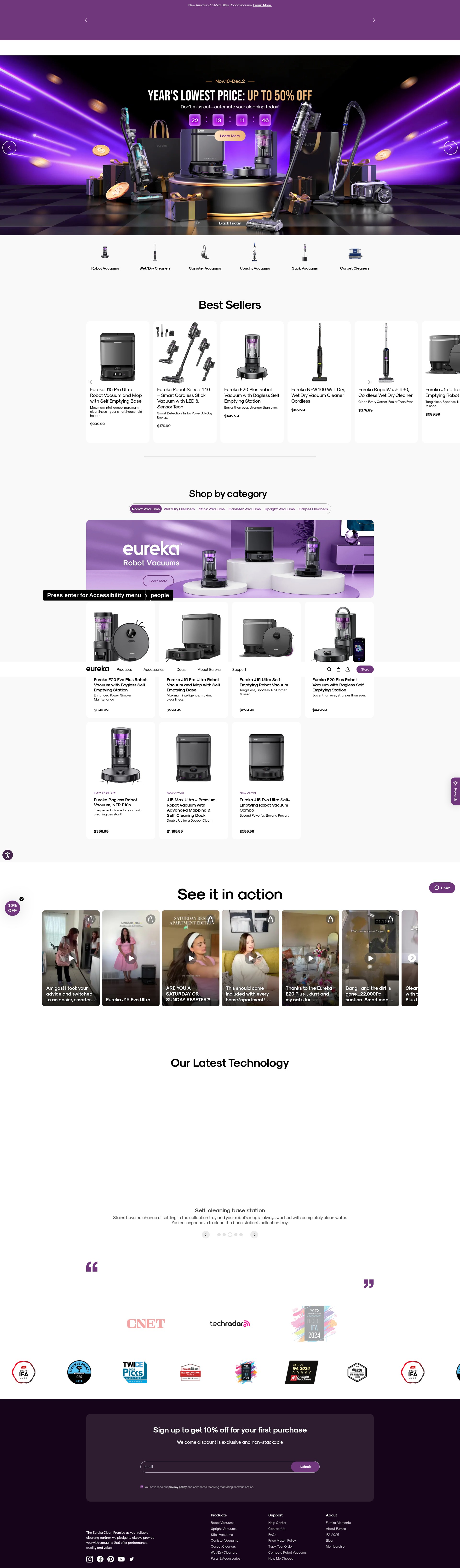 Screenshot of eureka.com