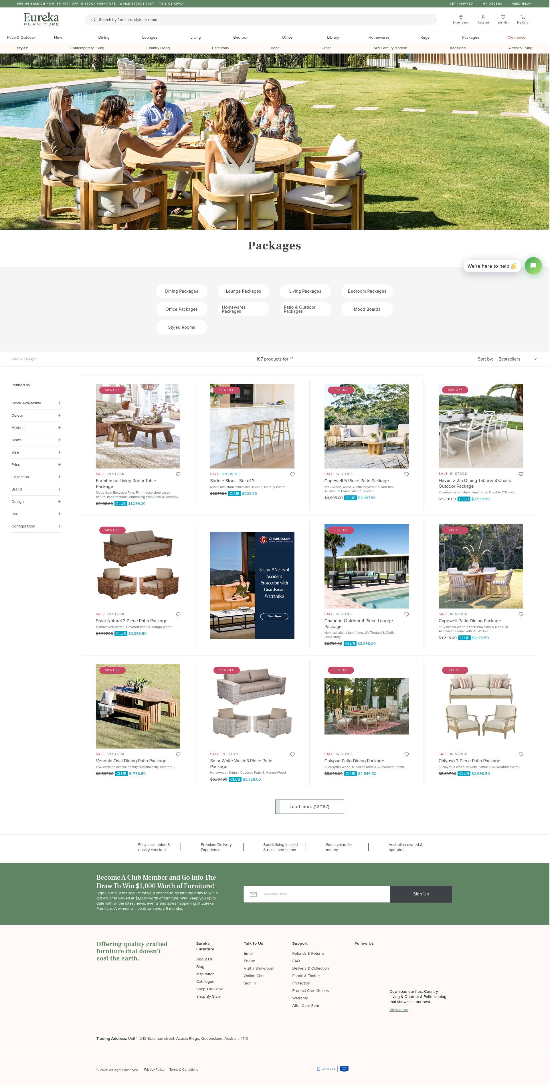 Screenshot of eurekafurniture.com.au