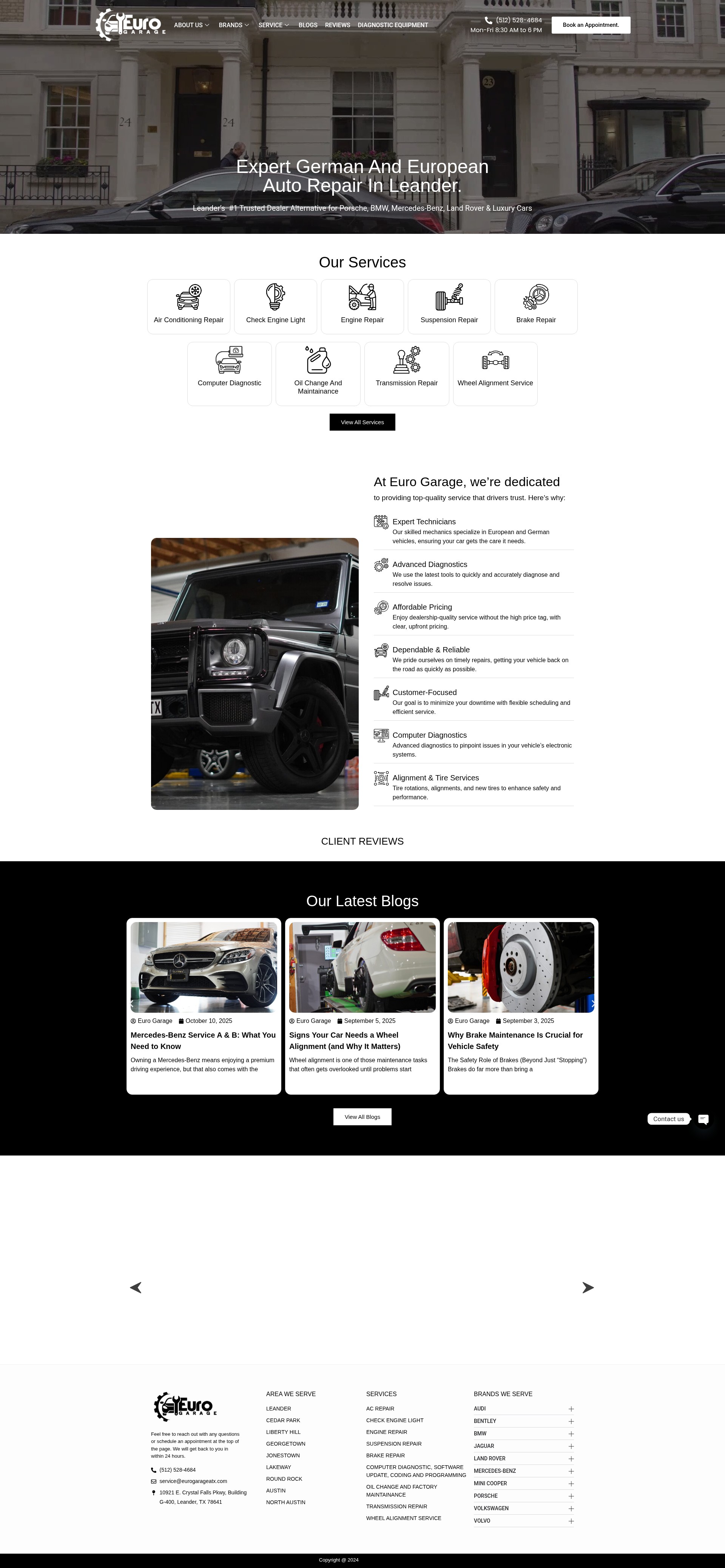 Screenshot of eurogarageatx.com