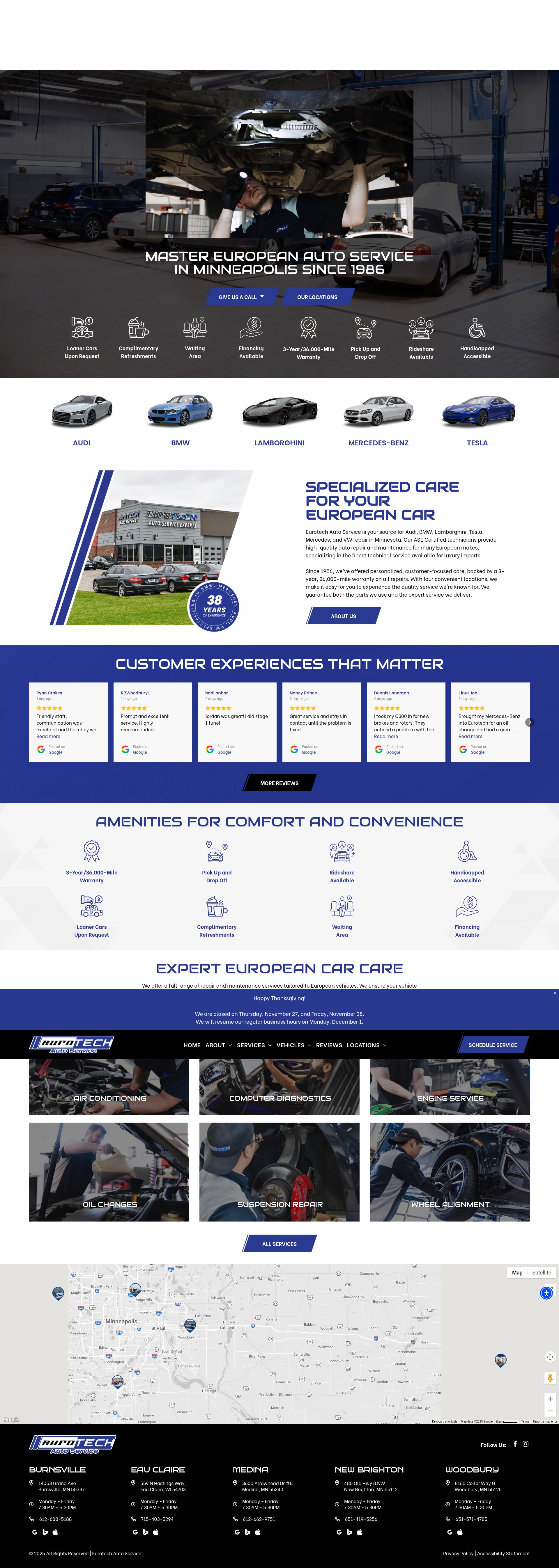Screenshot of eurotechmn.com