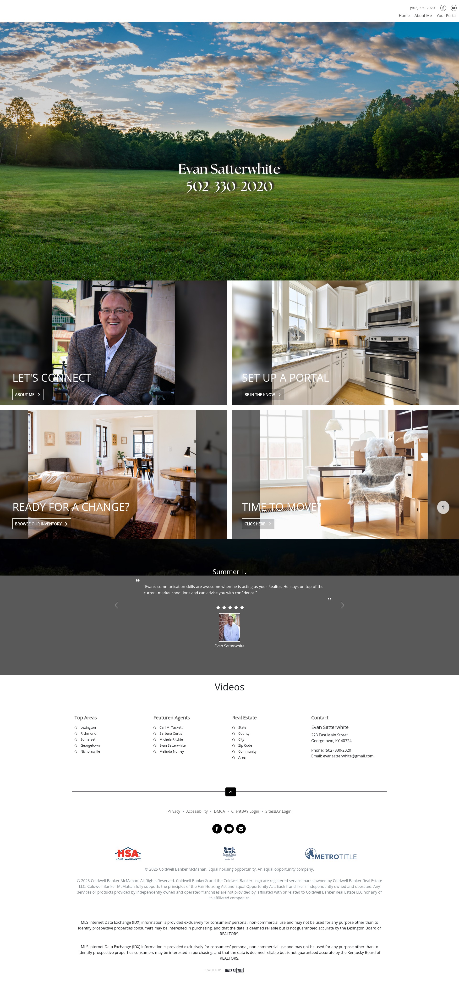 Screenshot of evansatterwhite.cbmcmahan.com