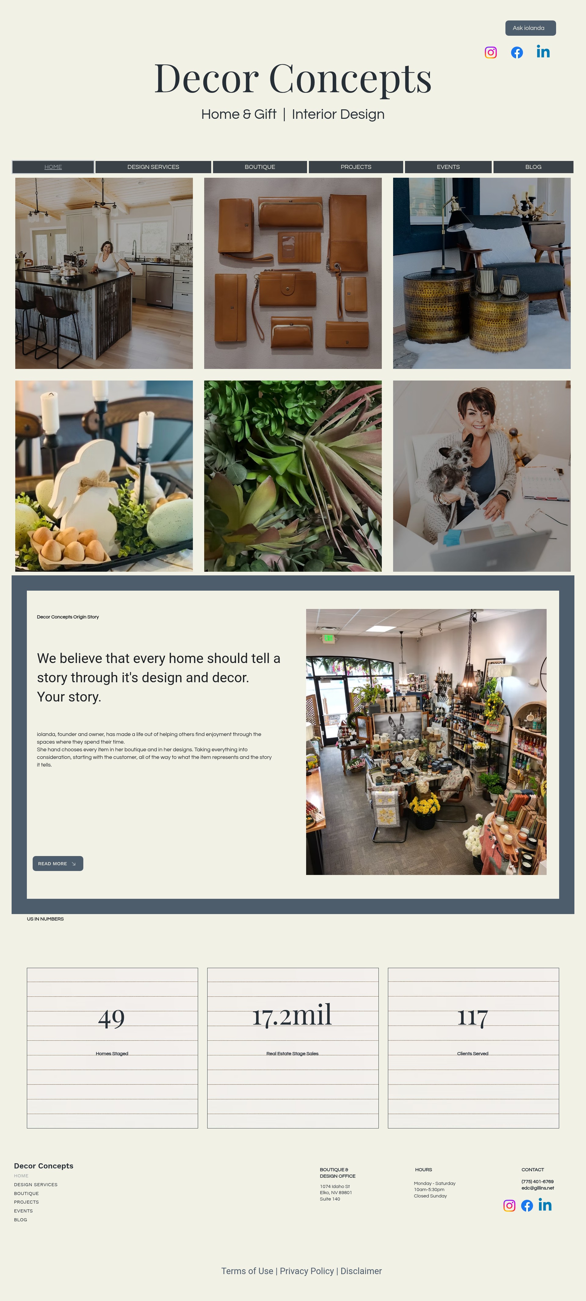 Screenshot of eventanddecorconcepts.com