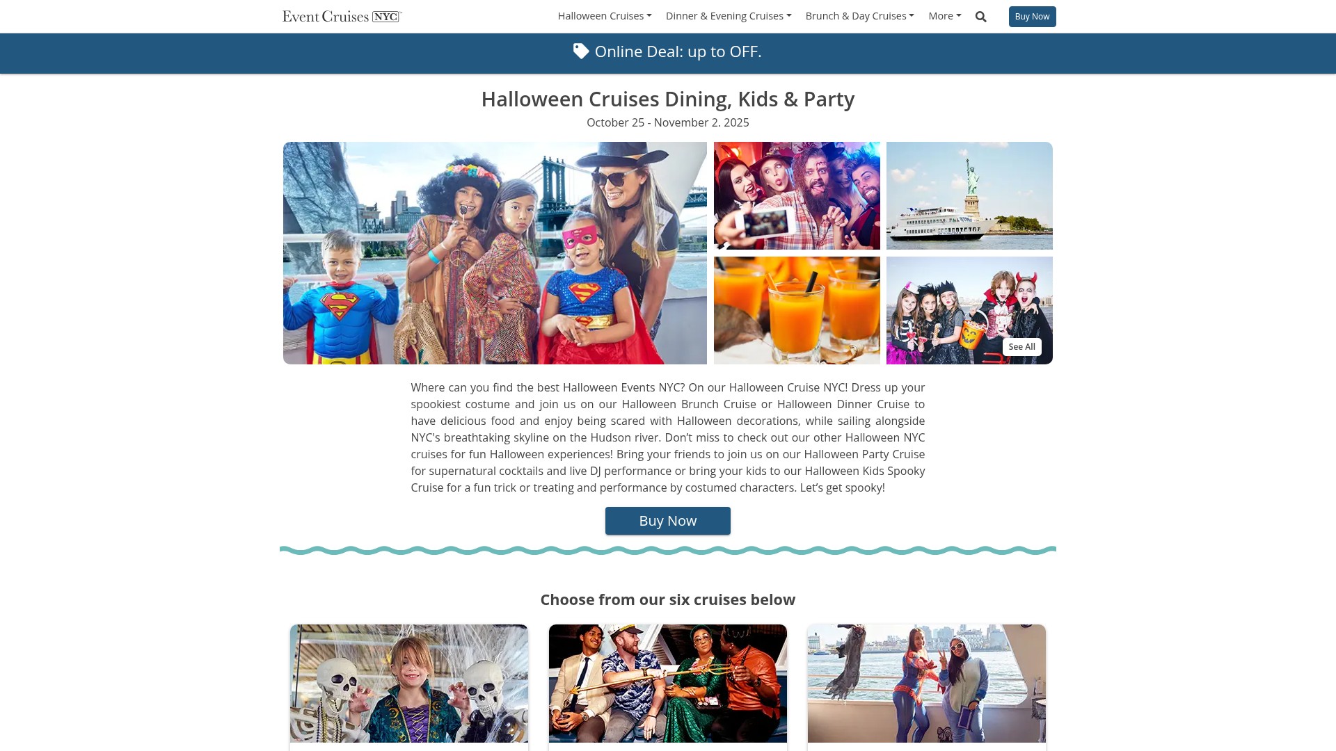 Screenshot of eventcruisesnyc.com