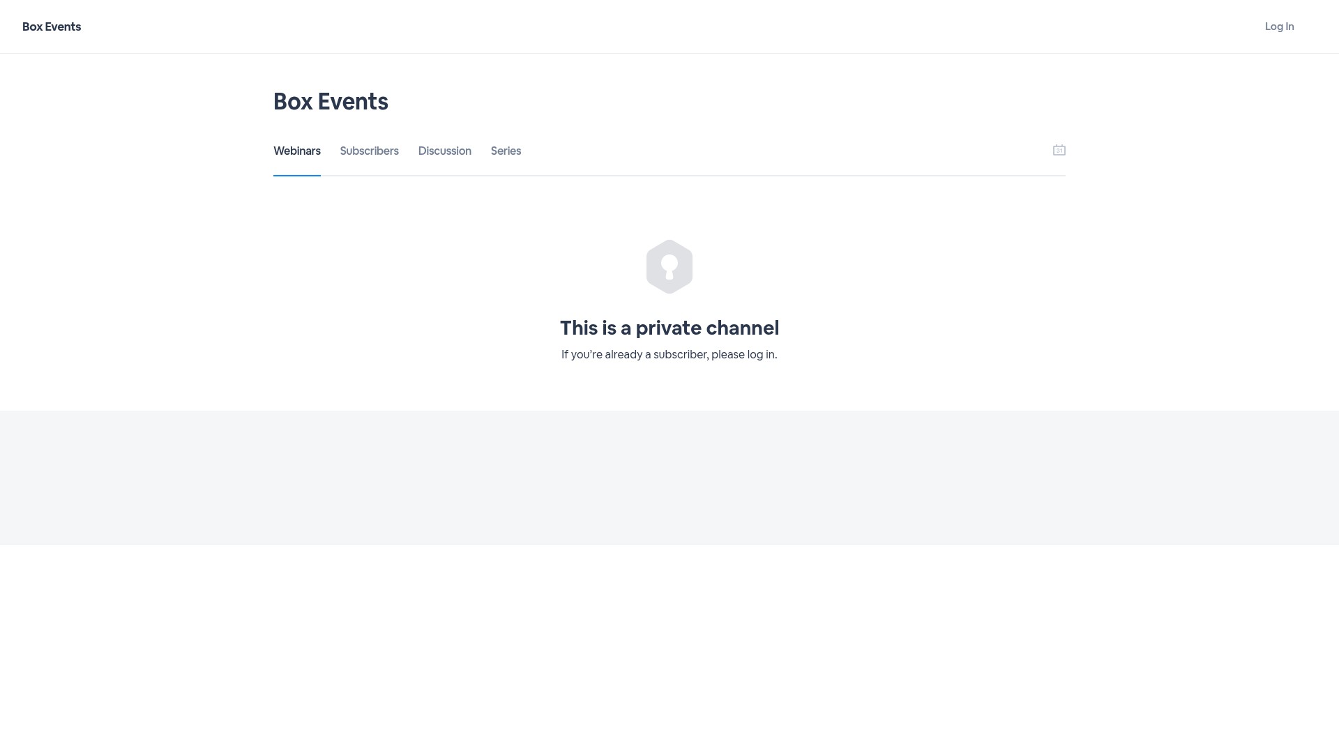 Screenshot of events.box.com