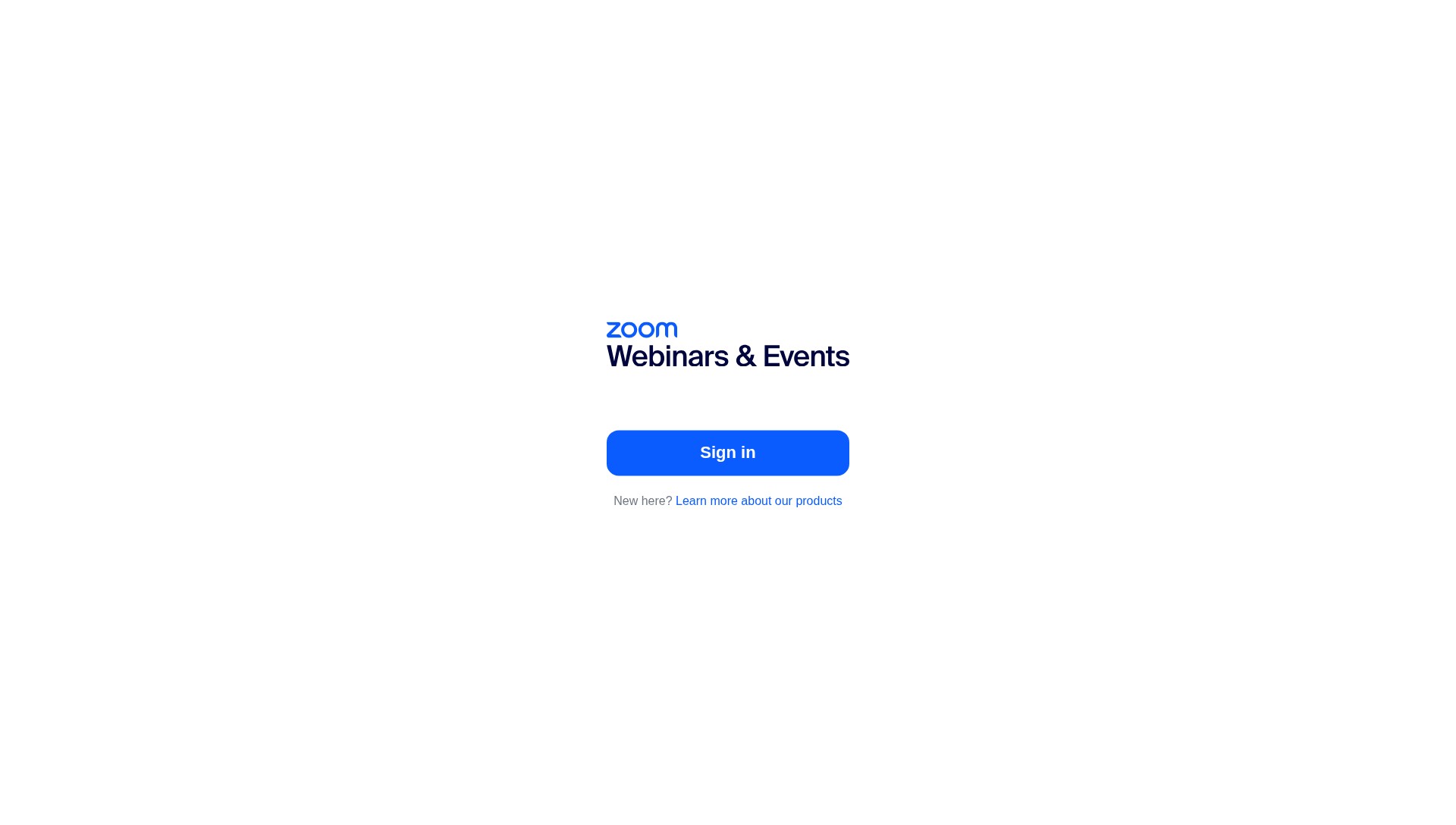 Screenshot of events.zoom.us