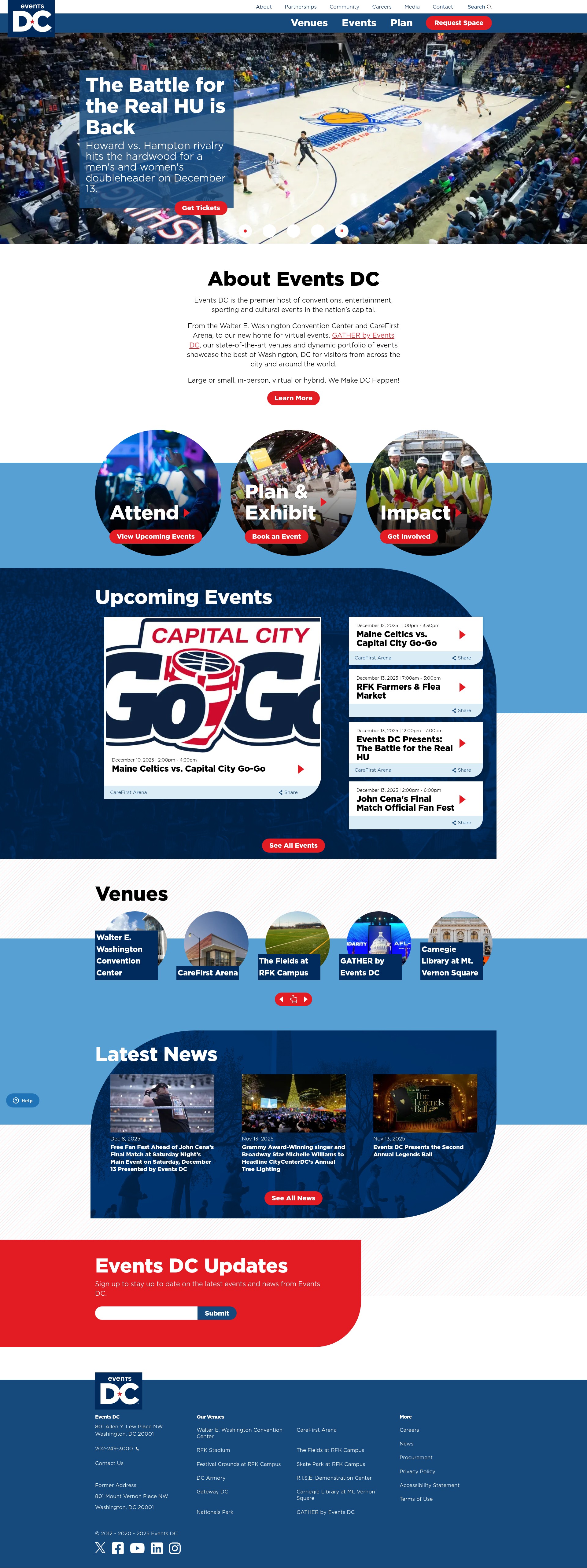 Screenshot of eventsdc.com