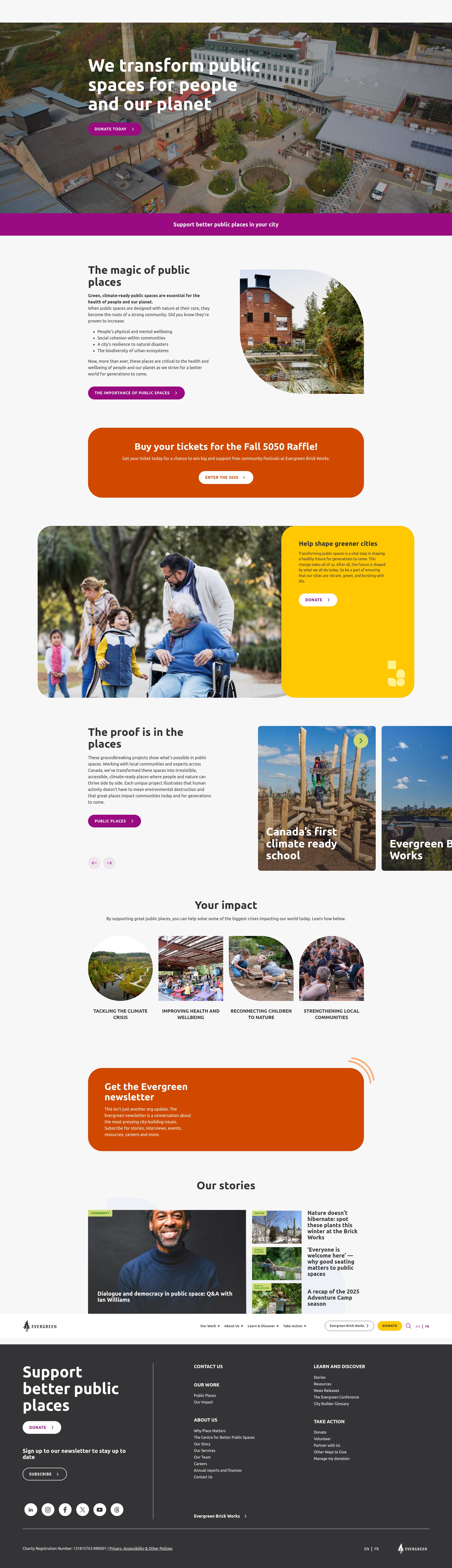 Screenshot of evergreen.ca