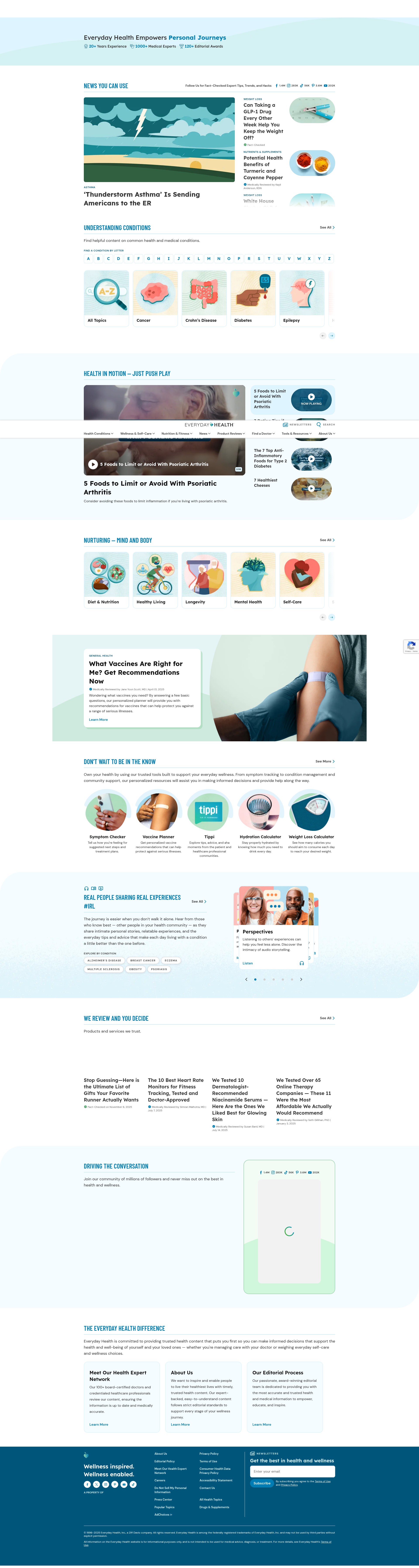 Screenshot of everydayhealth.com