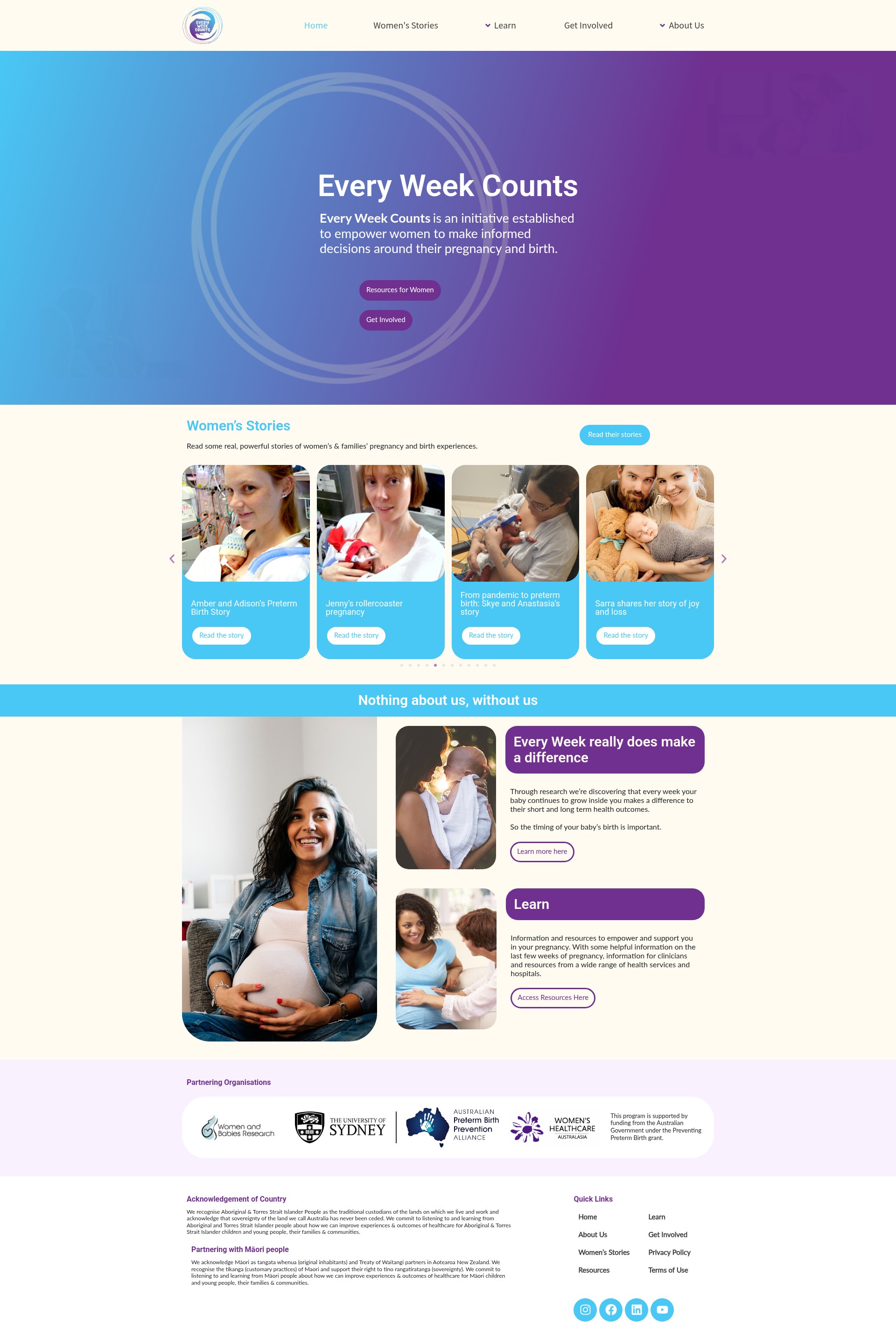 Screenshot of everyweekcounts.com.au