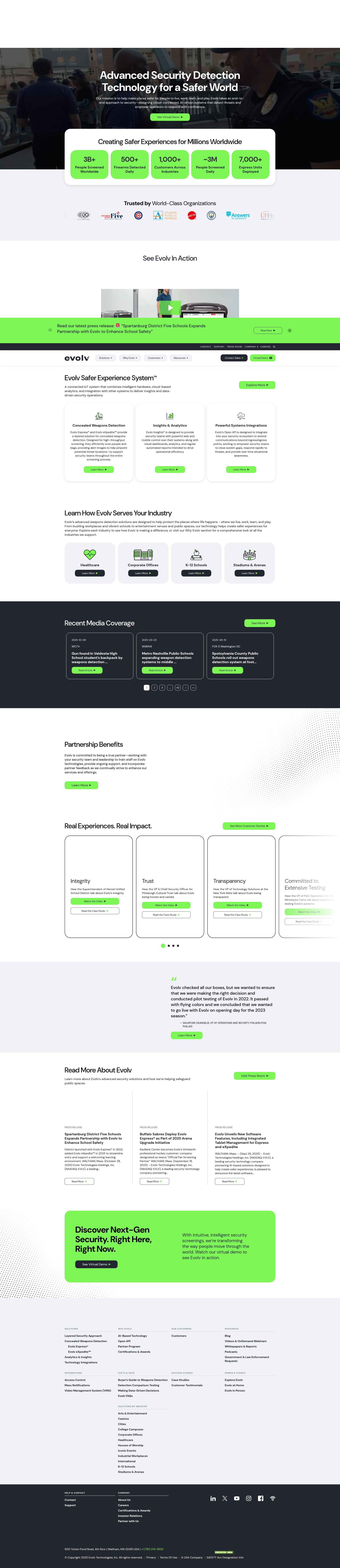 Screenshot of evolv.com