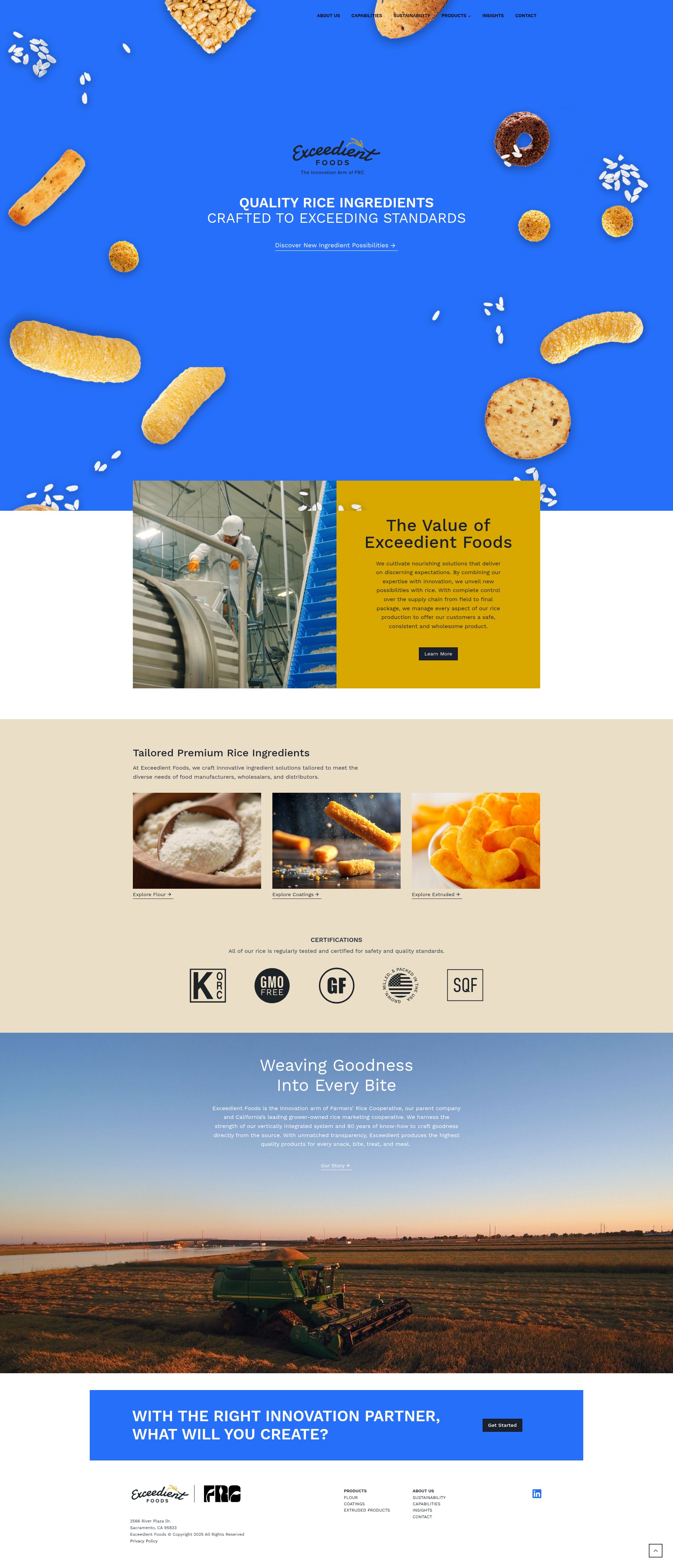 Screenshot of exceedientfoods.com