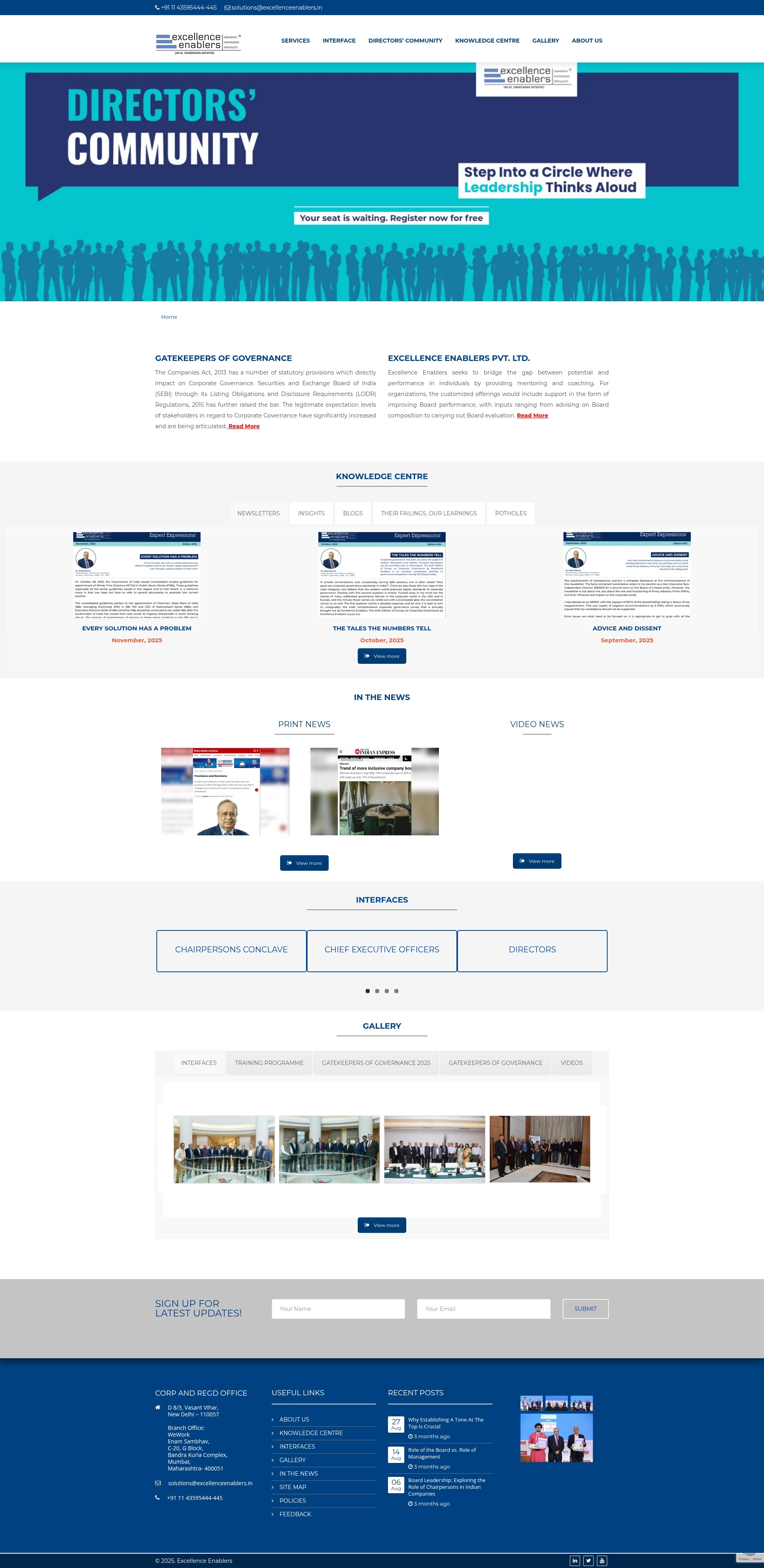 Screenshot of excellenceenablers.com