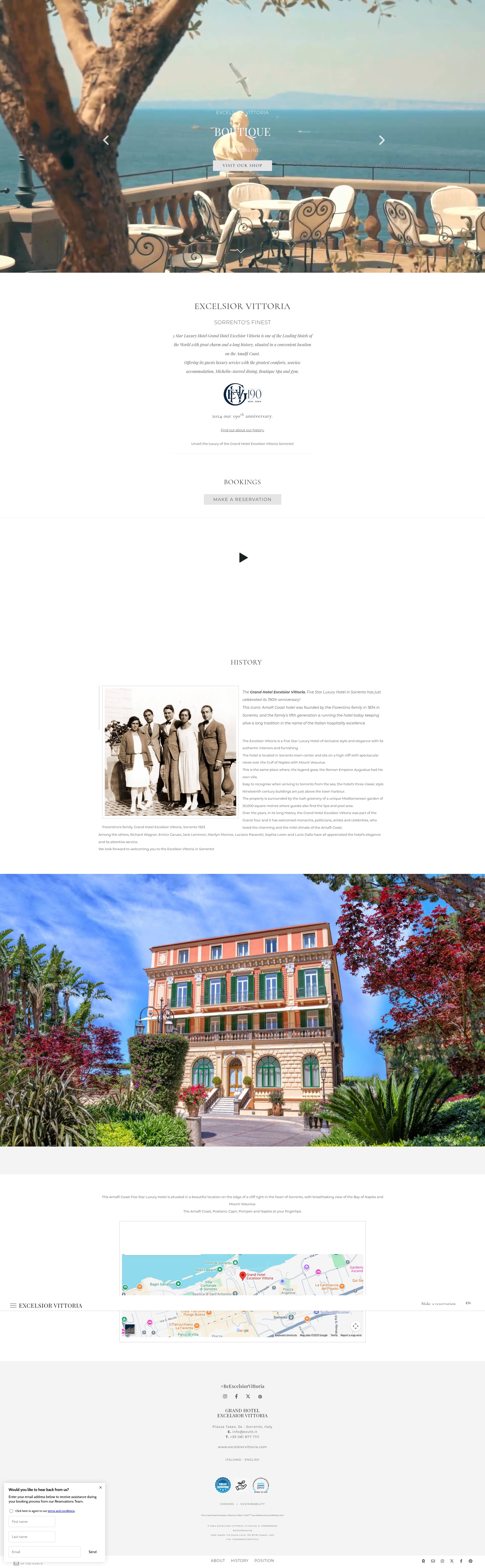 Screenshot of excelsiorvittoria.com