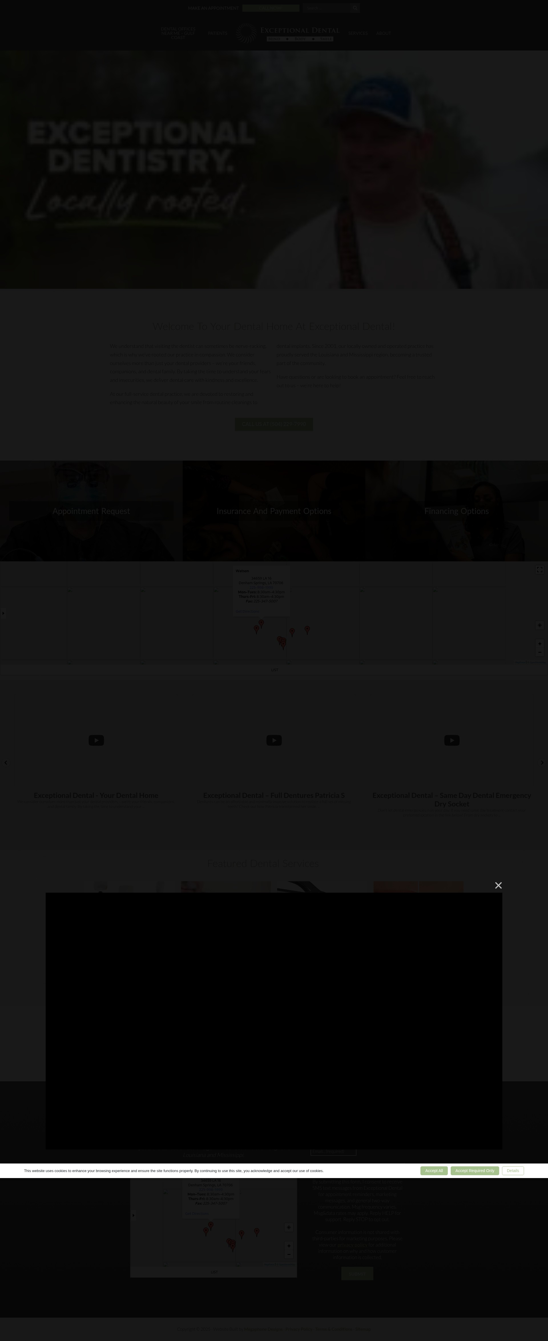 Screenshot of exceptionaldentalofla.com