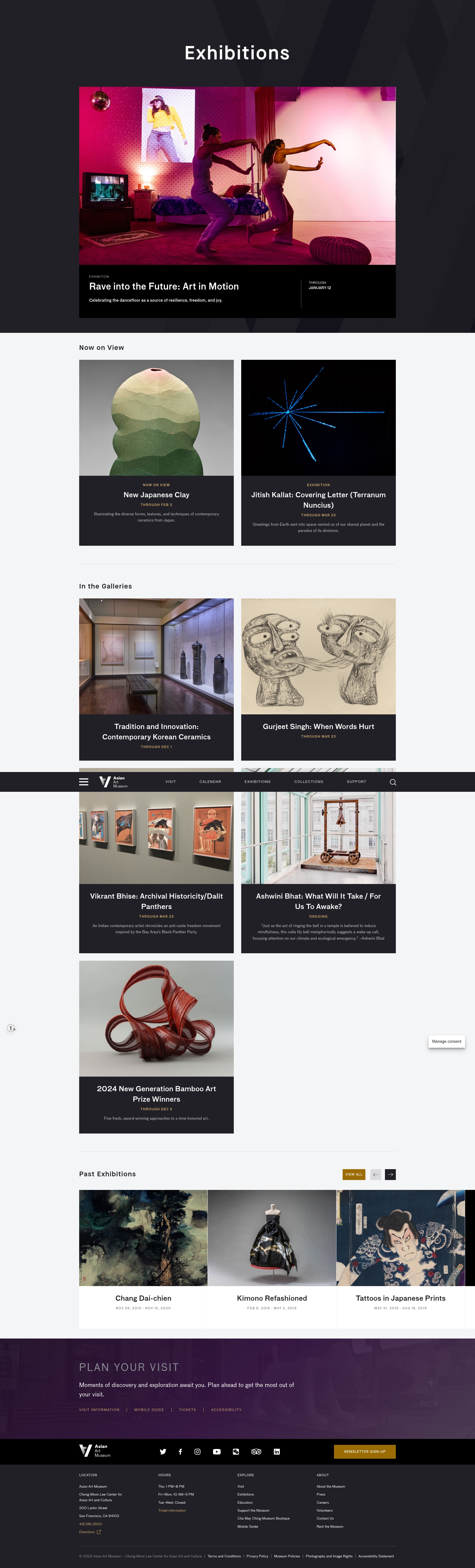 Screenshot of exhibitions.asianart.org