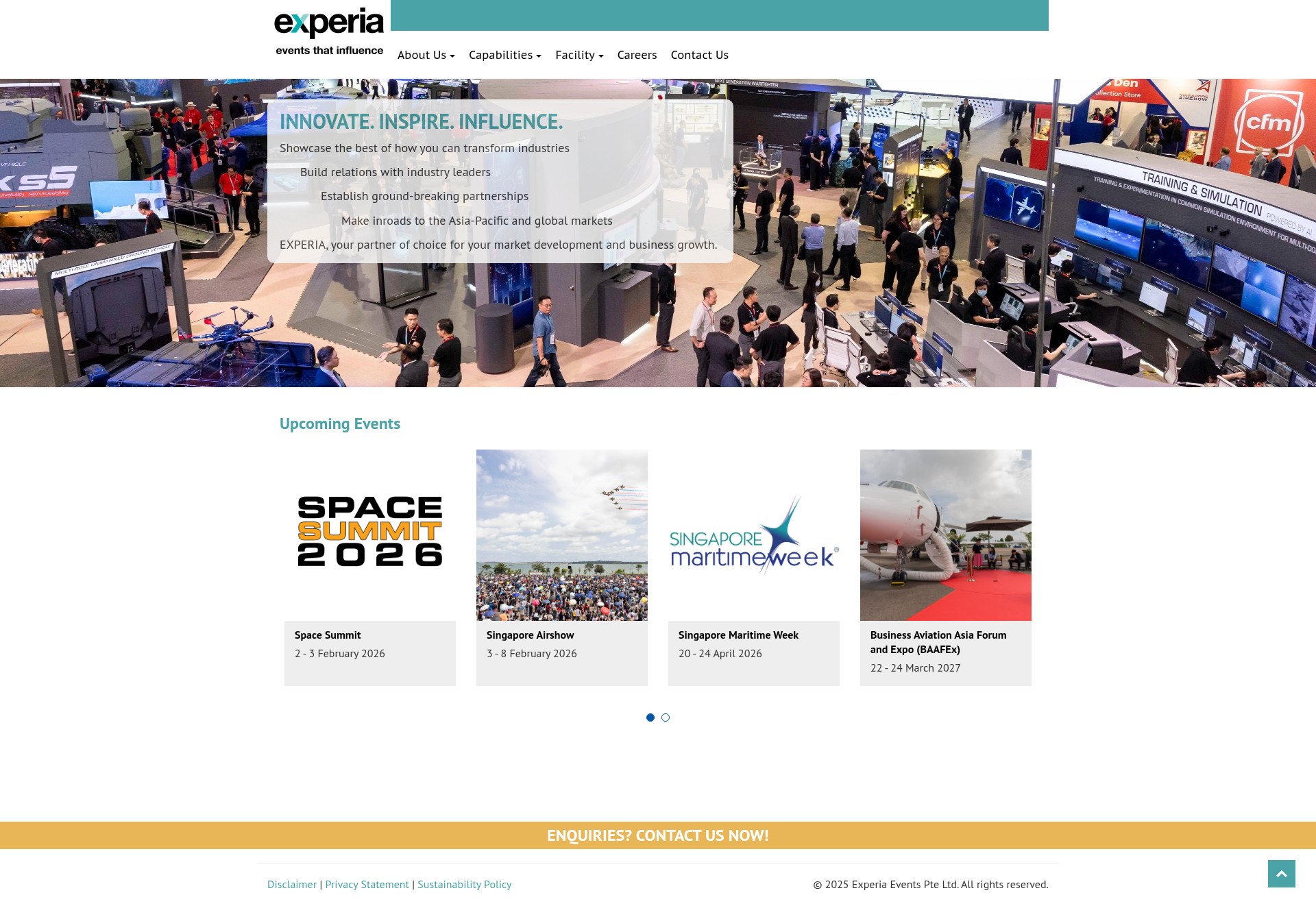 Screenshot of experiaevents.com