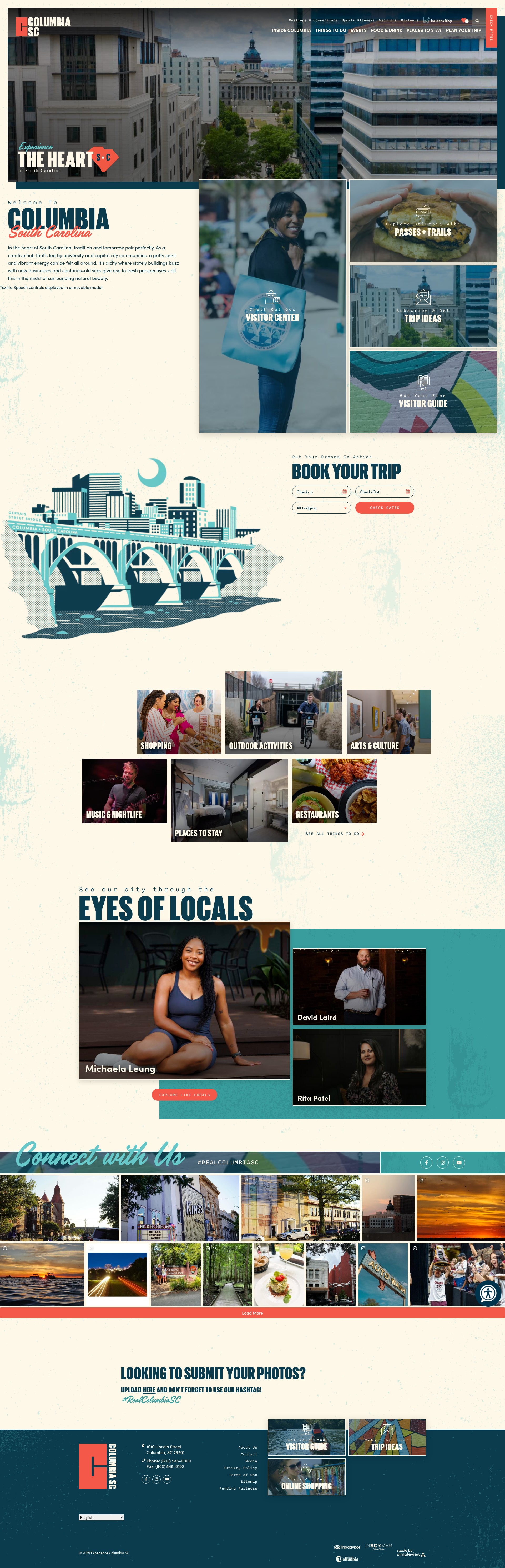 Screenshot of experiencecolumbiasc.com