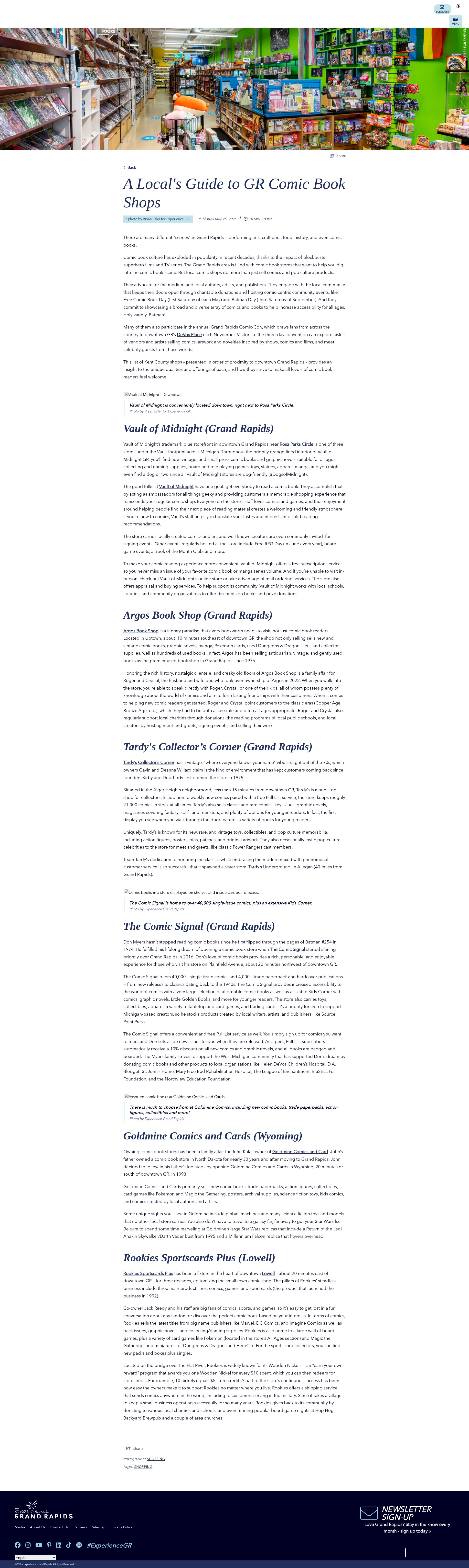 Screenshot of experiencegr.com