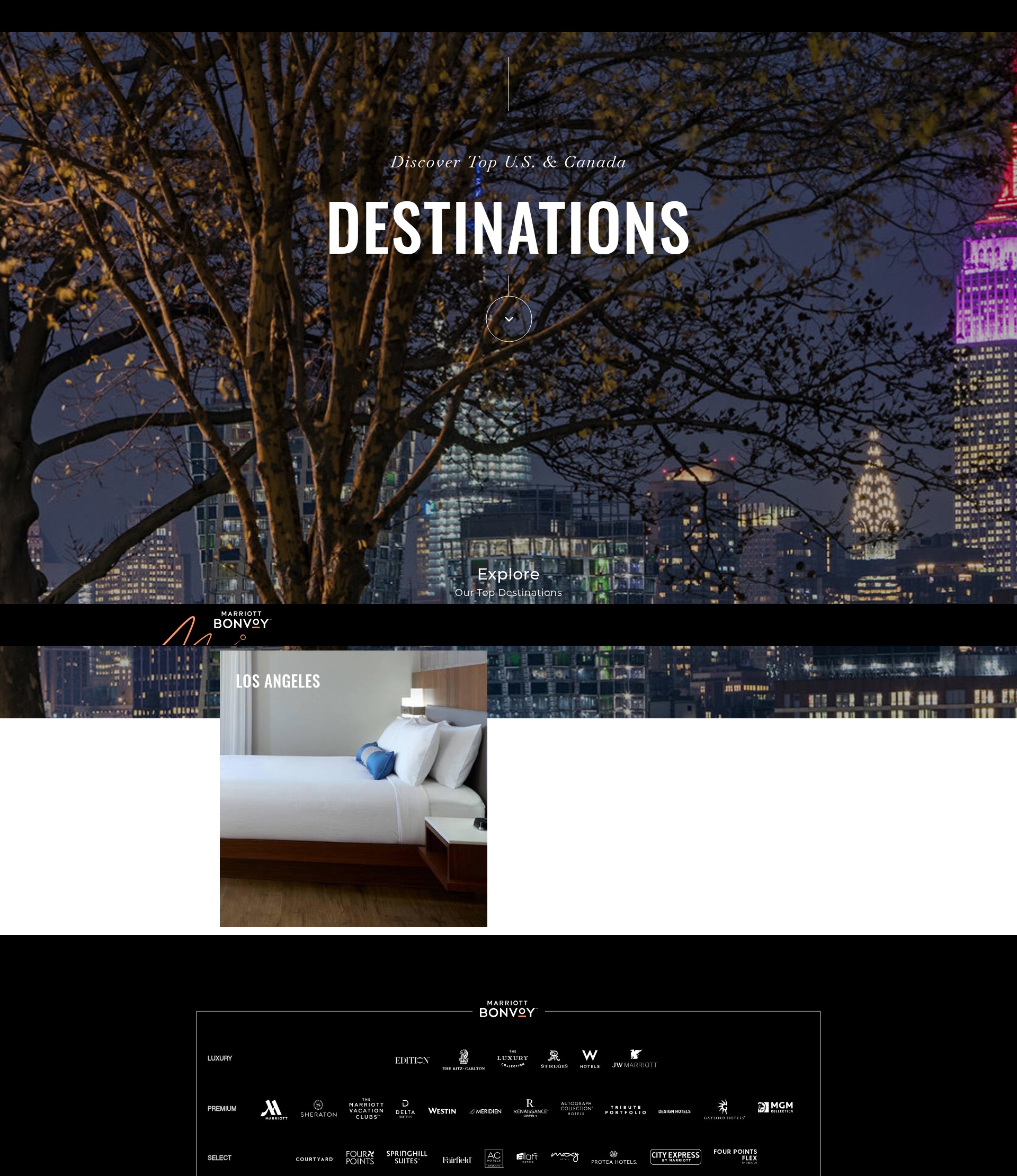 Screenshot of experiencemarriott.com