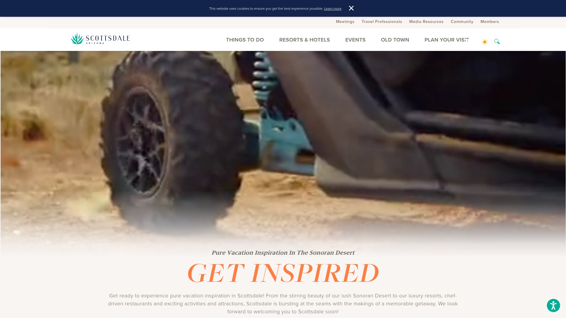 Screenshot of experiencescottsdale.com