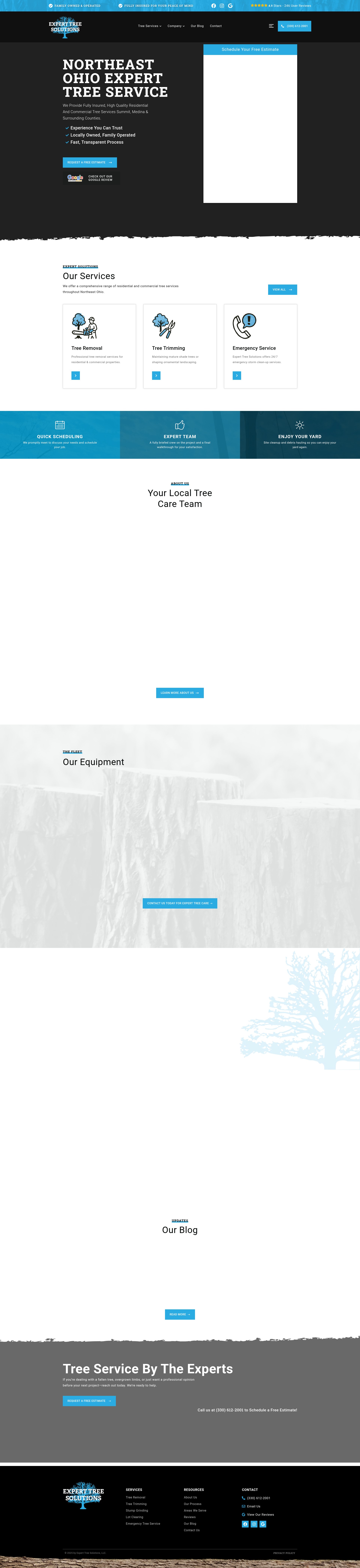 Screenshot of experttreesolutionsohio.com