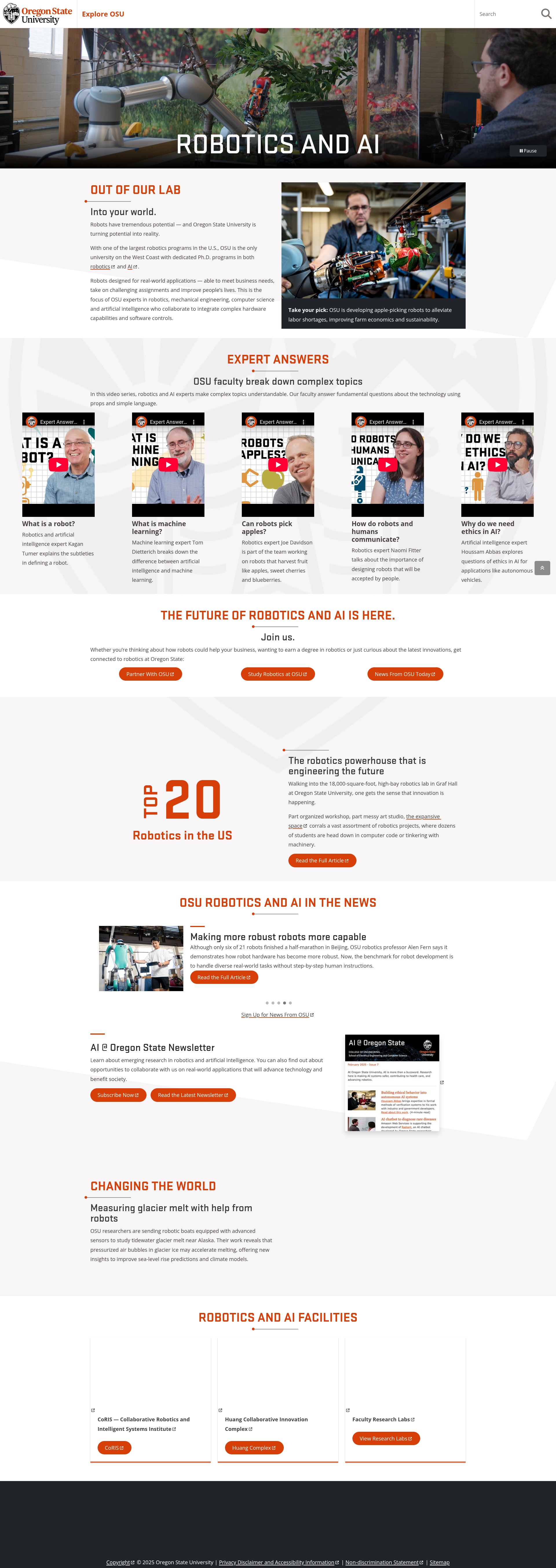 Screenshot of explore.oregonstate.edu
