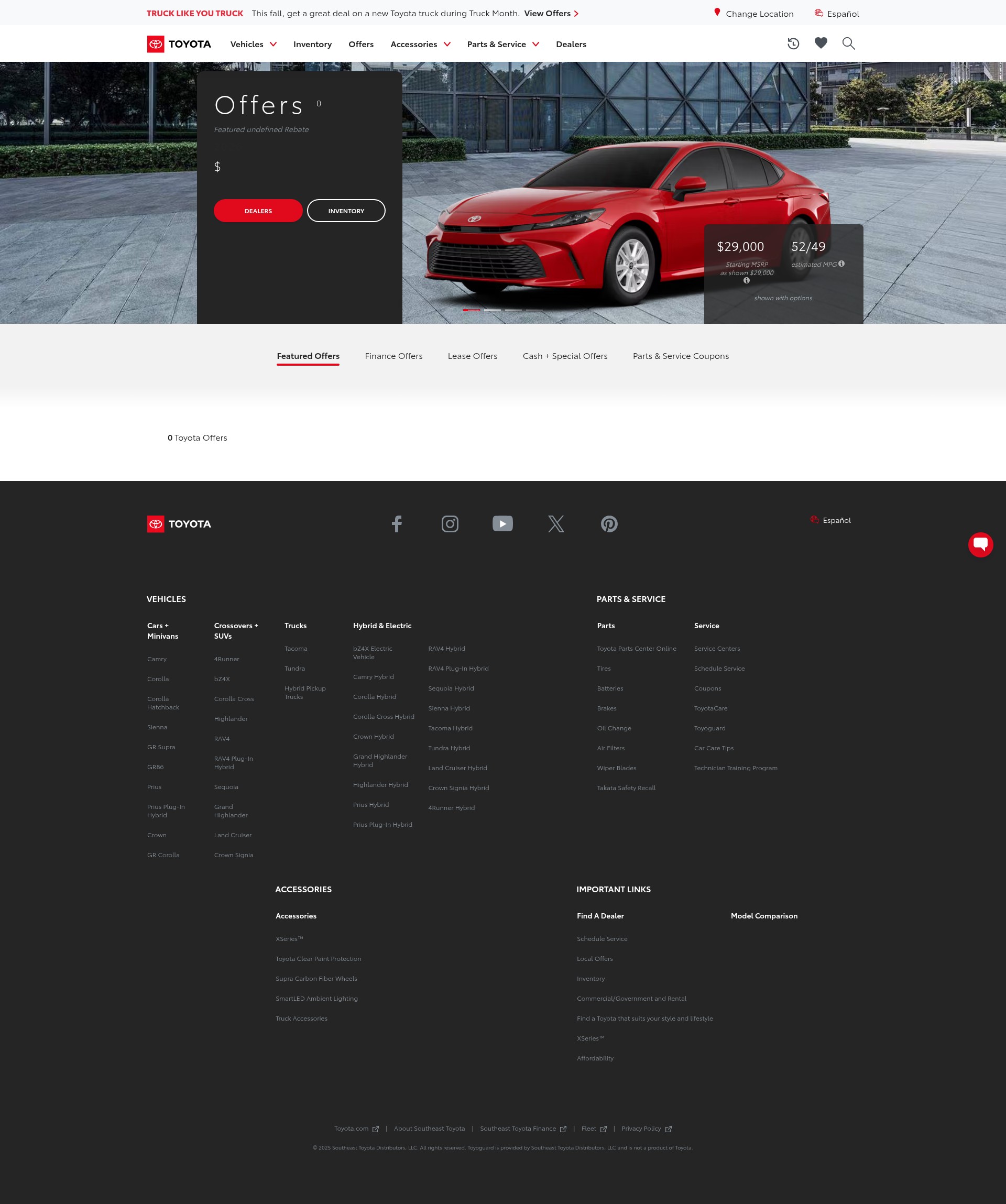 Screenshot of explore.setbuyatoyota.com