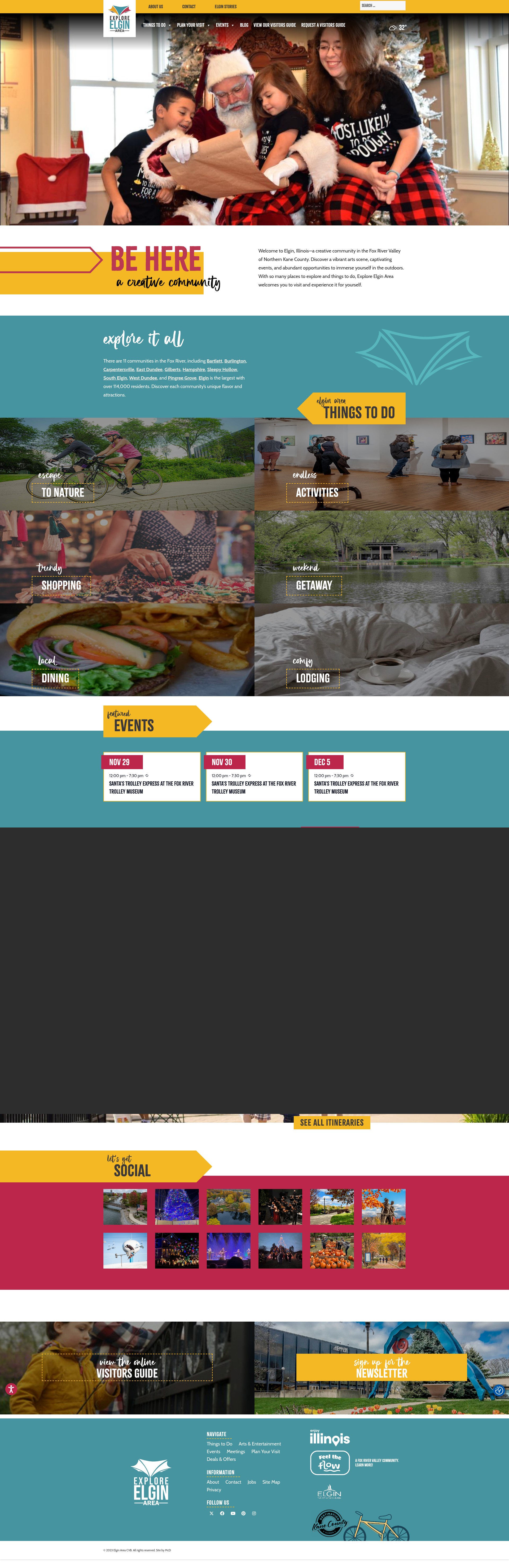 Screenshot of exploreelginarea.com