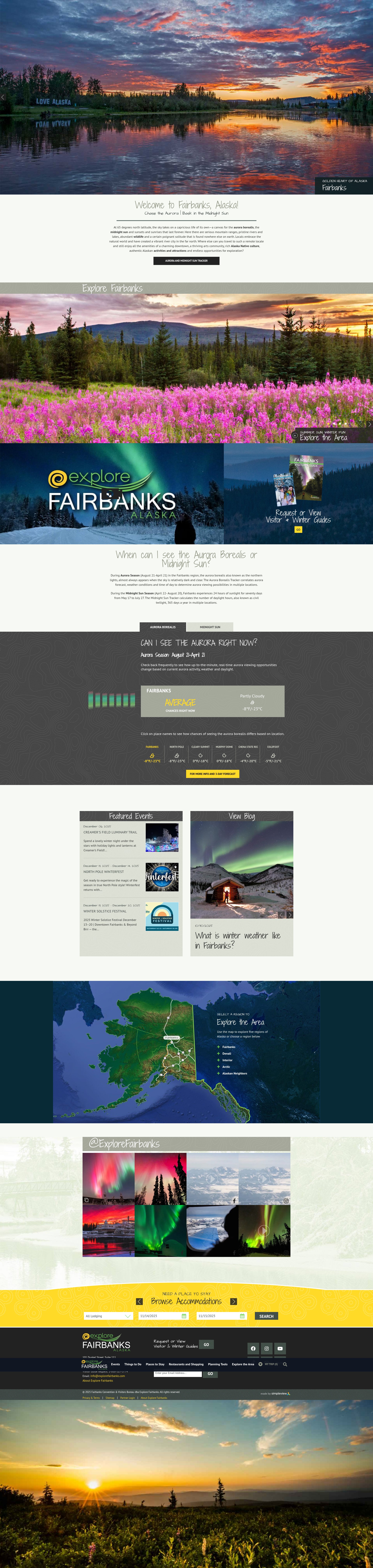 Screenshot of explorefairbanks.com