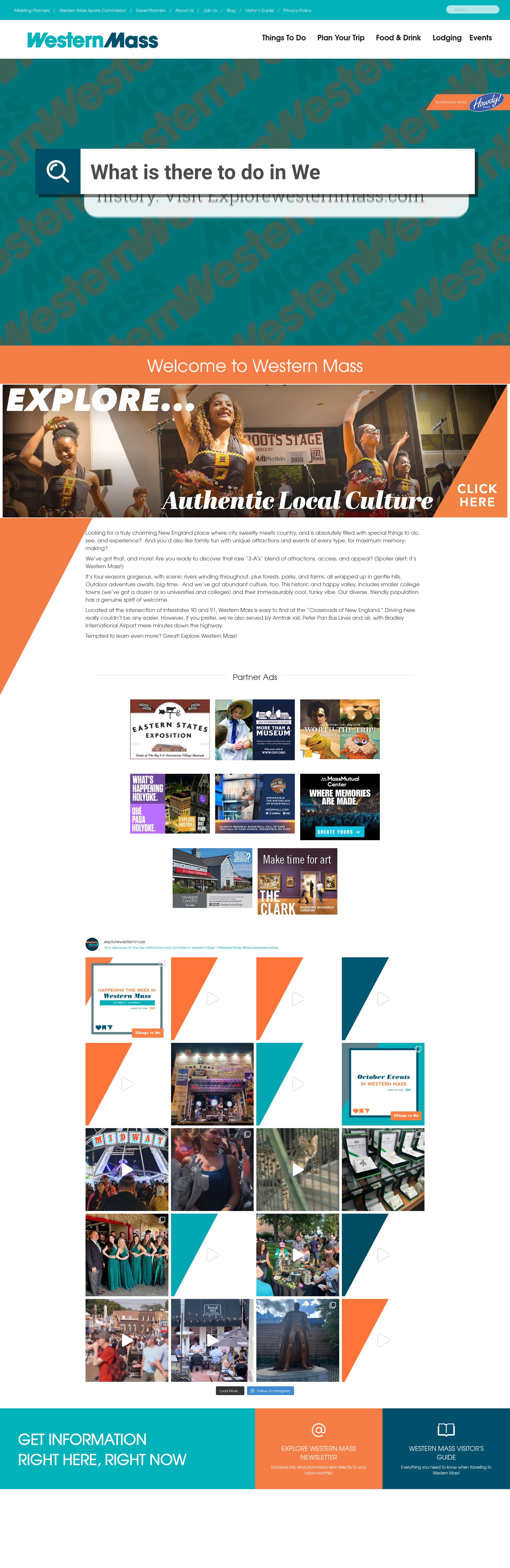 Screenshot of explorewesternmass.com