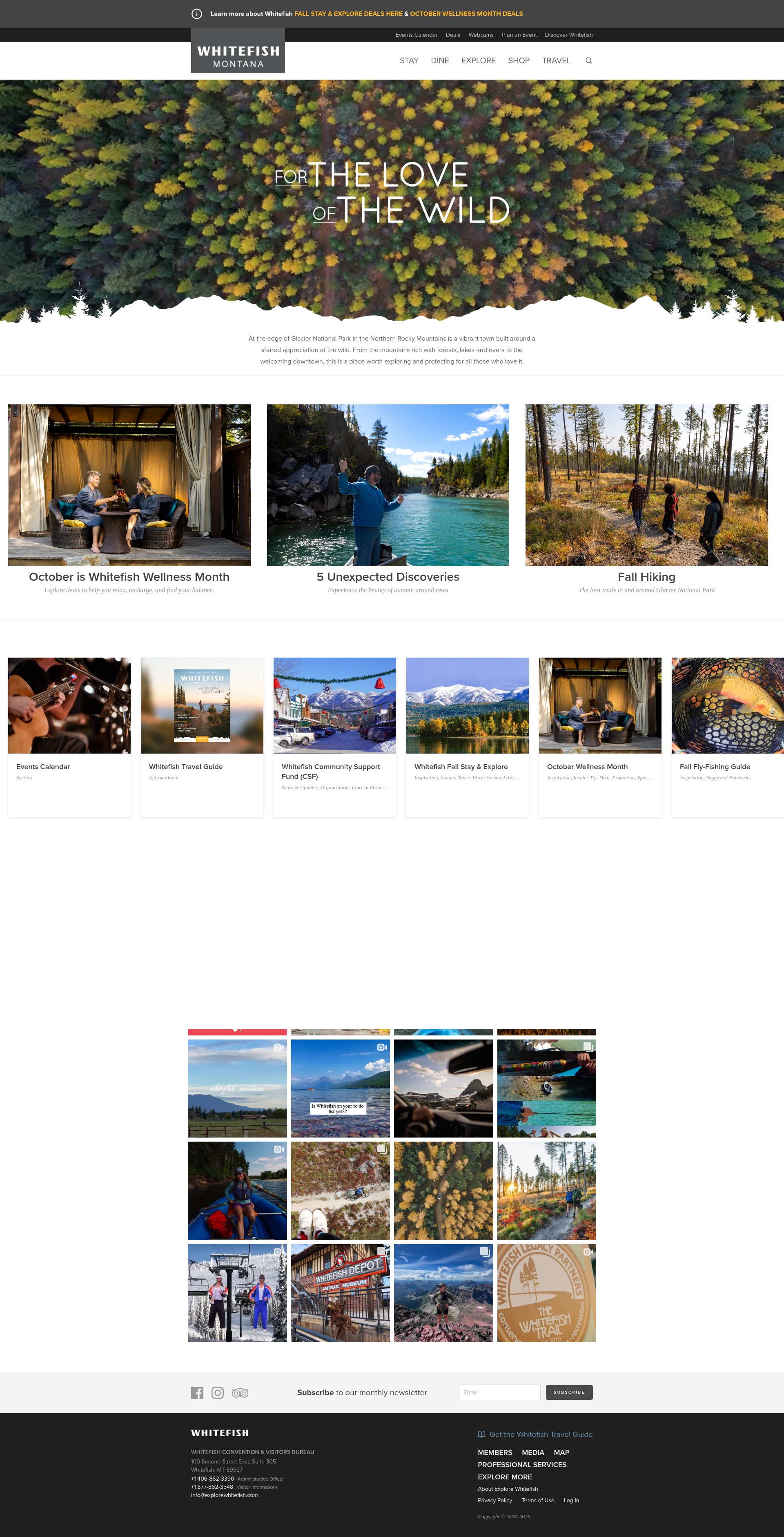 Screenshot of explorewhitefish.com