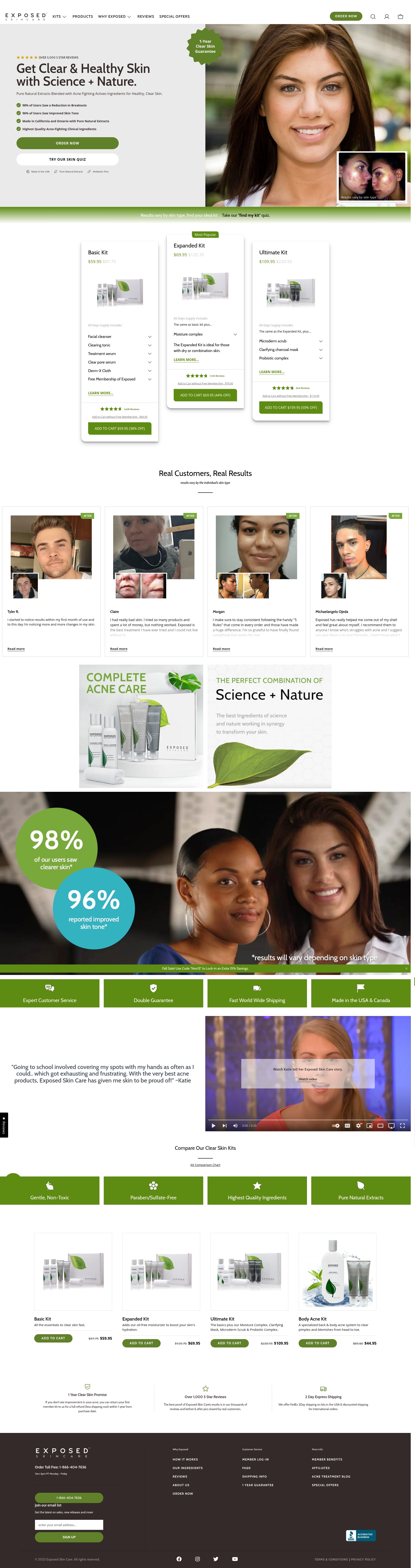 Screenshot of exposedskincare.com